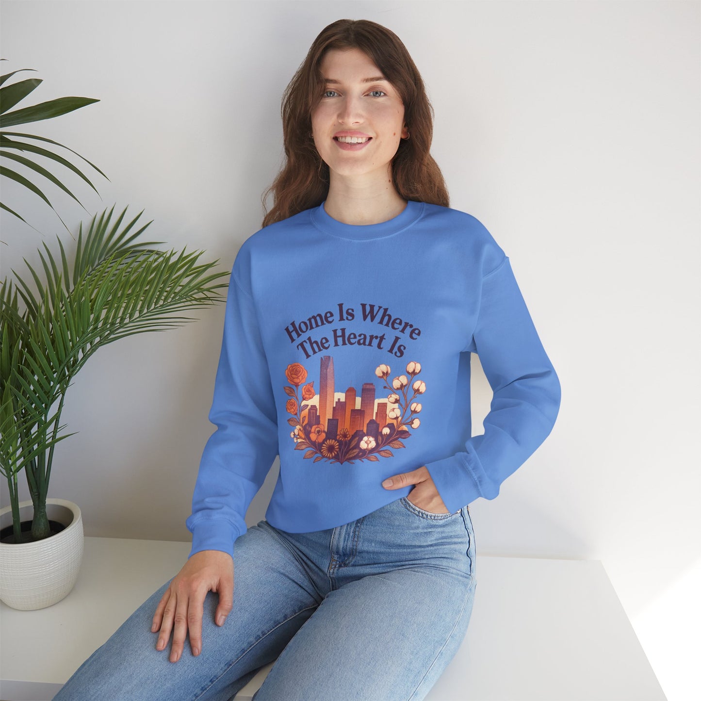 Home Is Where the Heart Is Oklahoma City Sweatshirt| OKC Pride Shirt | Oklahoma Love Sweatshirt