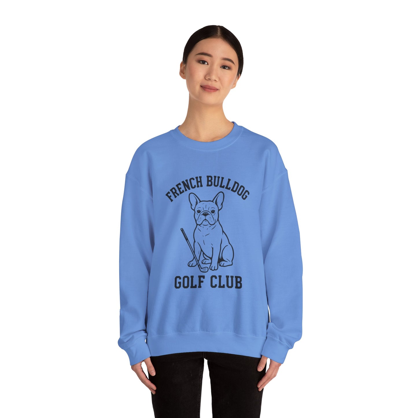 French Bulldog Golf Club Sweatshirt | Frenchie Golf Crewneck | Cute Dog Golfer Sweater | Frenchie Lover Gift | Golf Dog Apparel | Pet Lover Pullover
