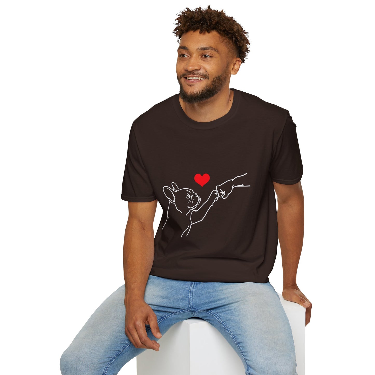 French Bulldog Love Shirt, Frenchie Mom Gift, French Bulldog Dad Shirt, Minimalist Frenchie Tee, Dog Lover Gift, French Bulldog Outline Shirt, Pet Memorial Tee
