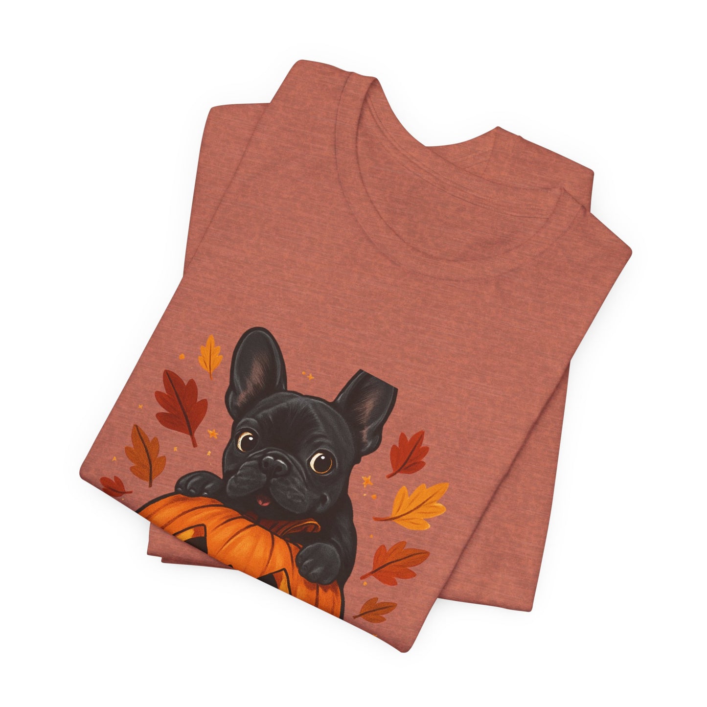 Cutest Pumpkin in the Patch Frenchie T-Shirt | Halloween Dog Lover Tee | Fall French Bulldog Shirt | Cute Pumpkin Patch Graphic Tee