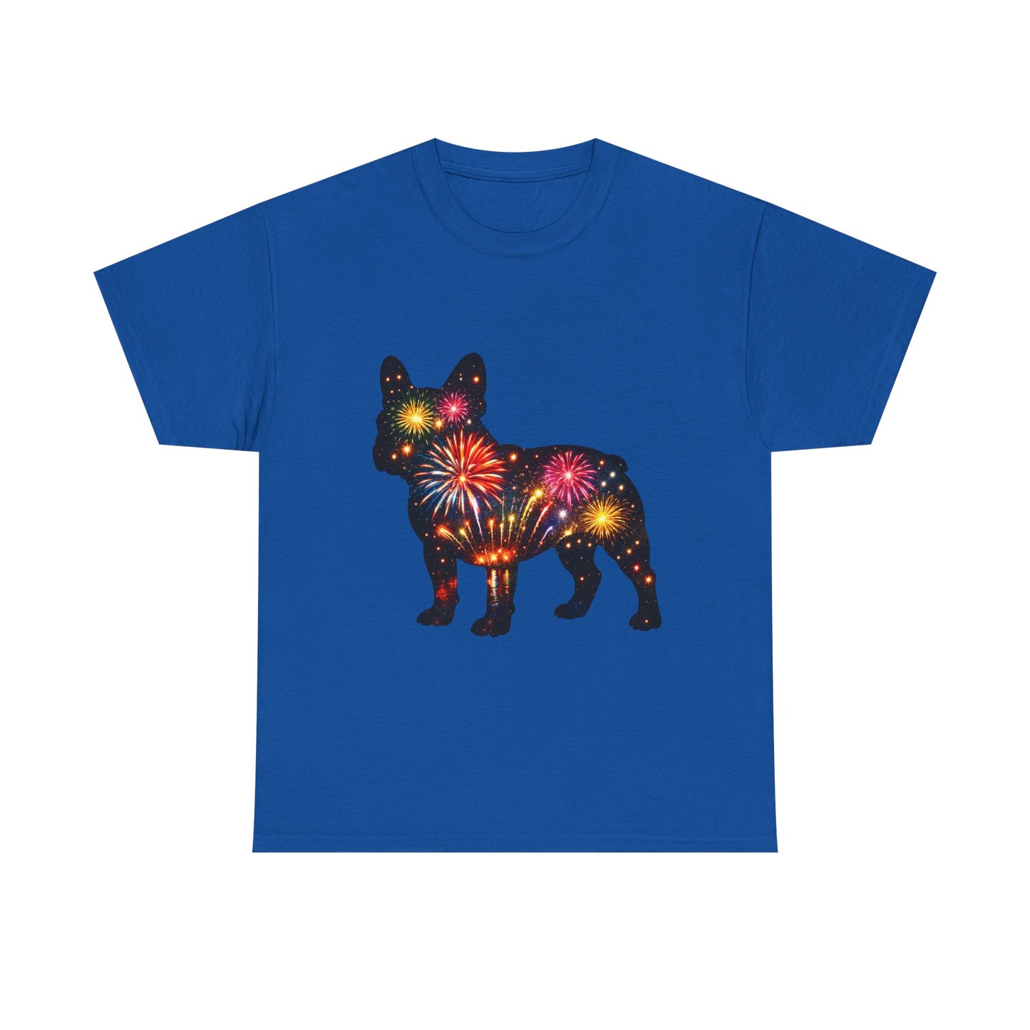 Patriotic French Bulldog Shirt, Fireworks Frenchie Tee, Fourth of July Dog Lover Shirt, Independence Day French Bulldog Gift, USA Dog Tee