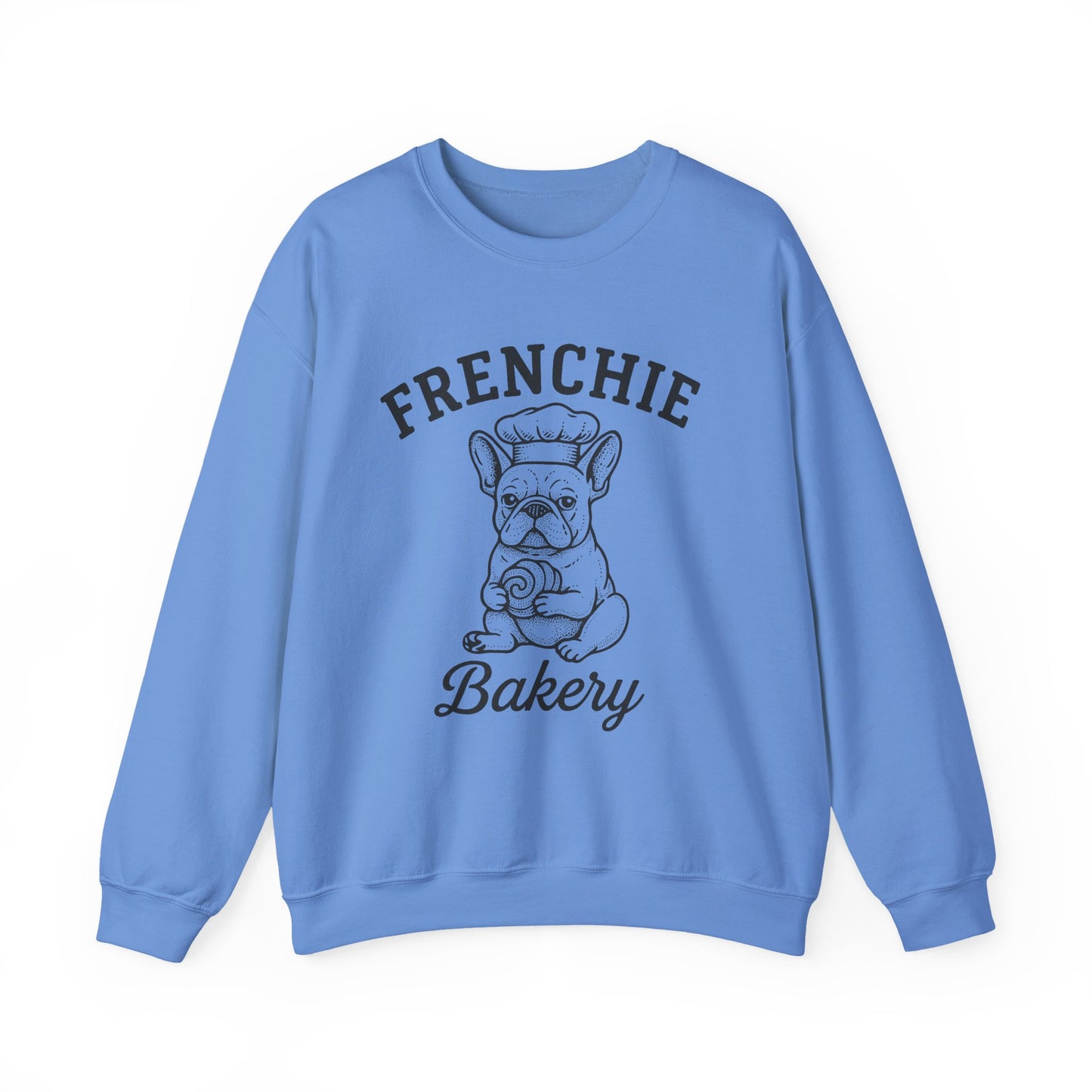 Frenchie Bakery Sweatshirt – Cozy French Bulldog Chef Crewneck, Funny Dog Lover Gift, Vintage Bakery-Inspired Frenchie Sweater