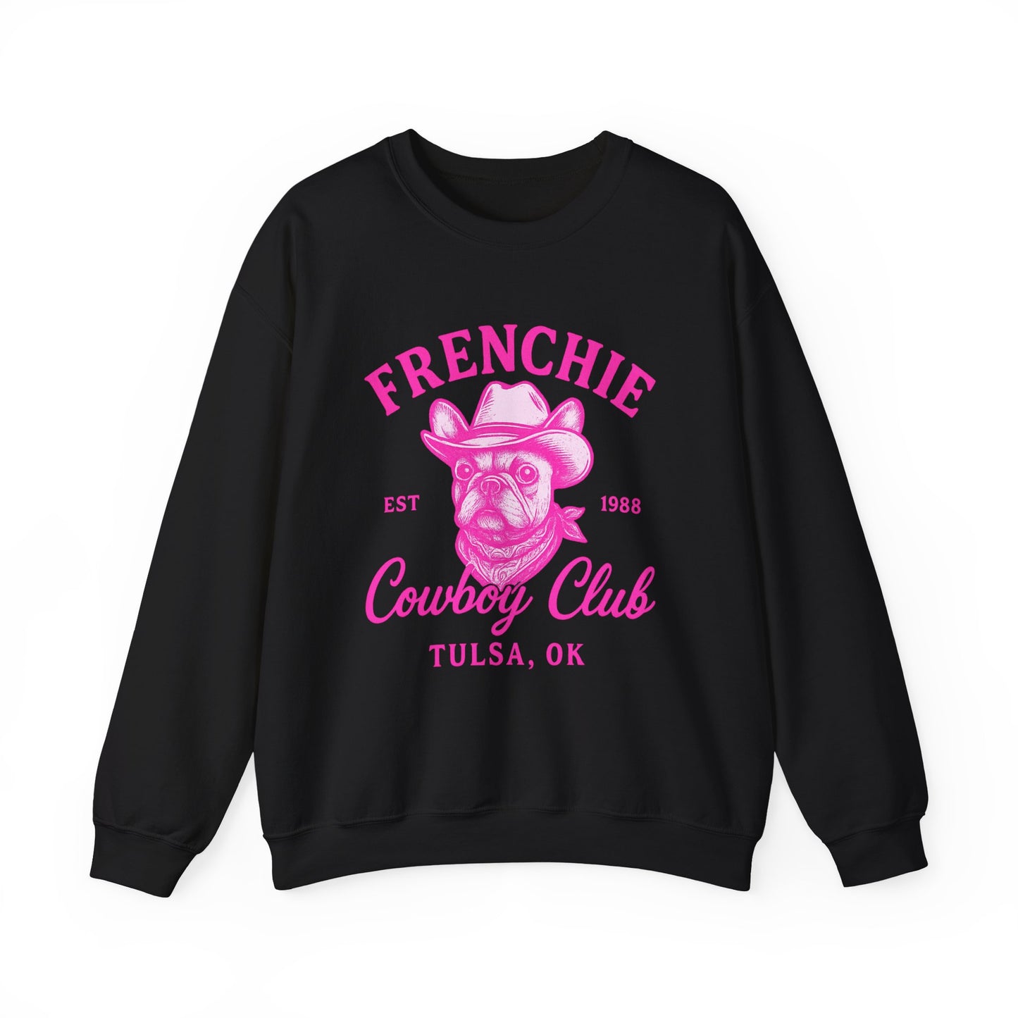 French Bulldog Cowboy Club Pullover | Vintage Western Frenchie Sweatshirt | Cute Dog Lover Gift | Unisex Frenchie Cowboy Sweater