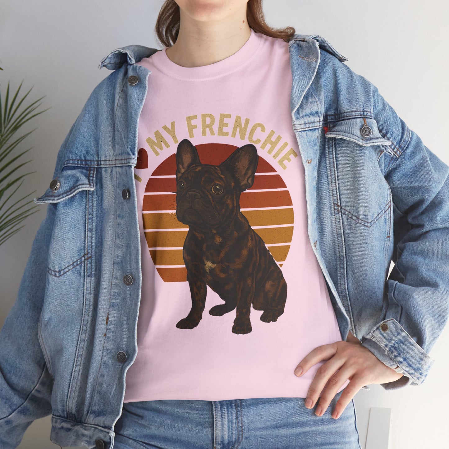 I Love My Frenchie T-Shirt | Merle French Bulldog Retro Tee | Vintage Dog Lover Shirt | Frenchie Mom & Dad Gift