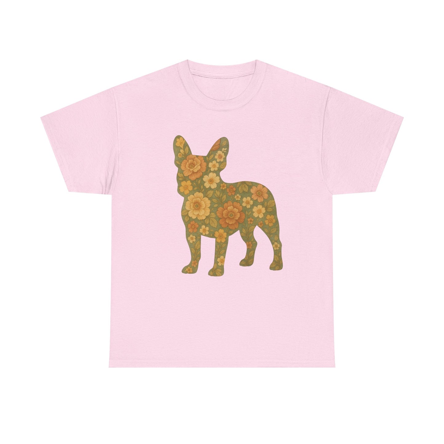 Floral Frenchie T-Shirt | Retro Flower French Bulldog Tee | Boho Dog Mom Shirt | Cute Pet Lover Gift | Vintage Botanical Dog Graphic Tee