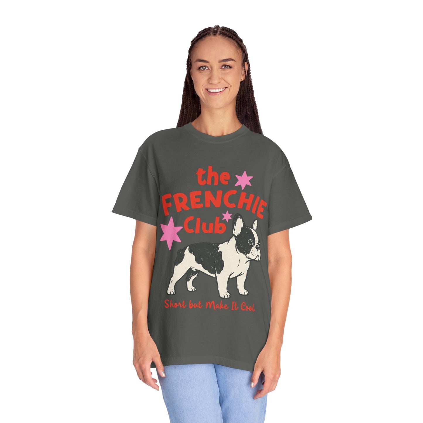 Frenchie Club Shirt, French Bulldog Graphic Tee, Short But Make It Cool Shirt, Cute Frenchie T-Shirt, Retro Dog Lover Gift, French Bulldog Lover Tee, Trendy Frenchie Shirt