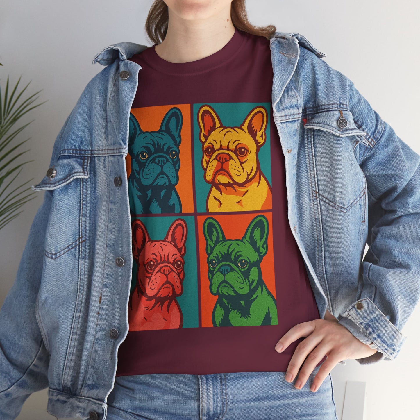 Pop Art French Bulldog T-Shirt • Colorful Frenchie Dog Tee • Retro Pop Art Dog Shirt • French Bulldog Lover Gift • Bright Graphic Dog Tee