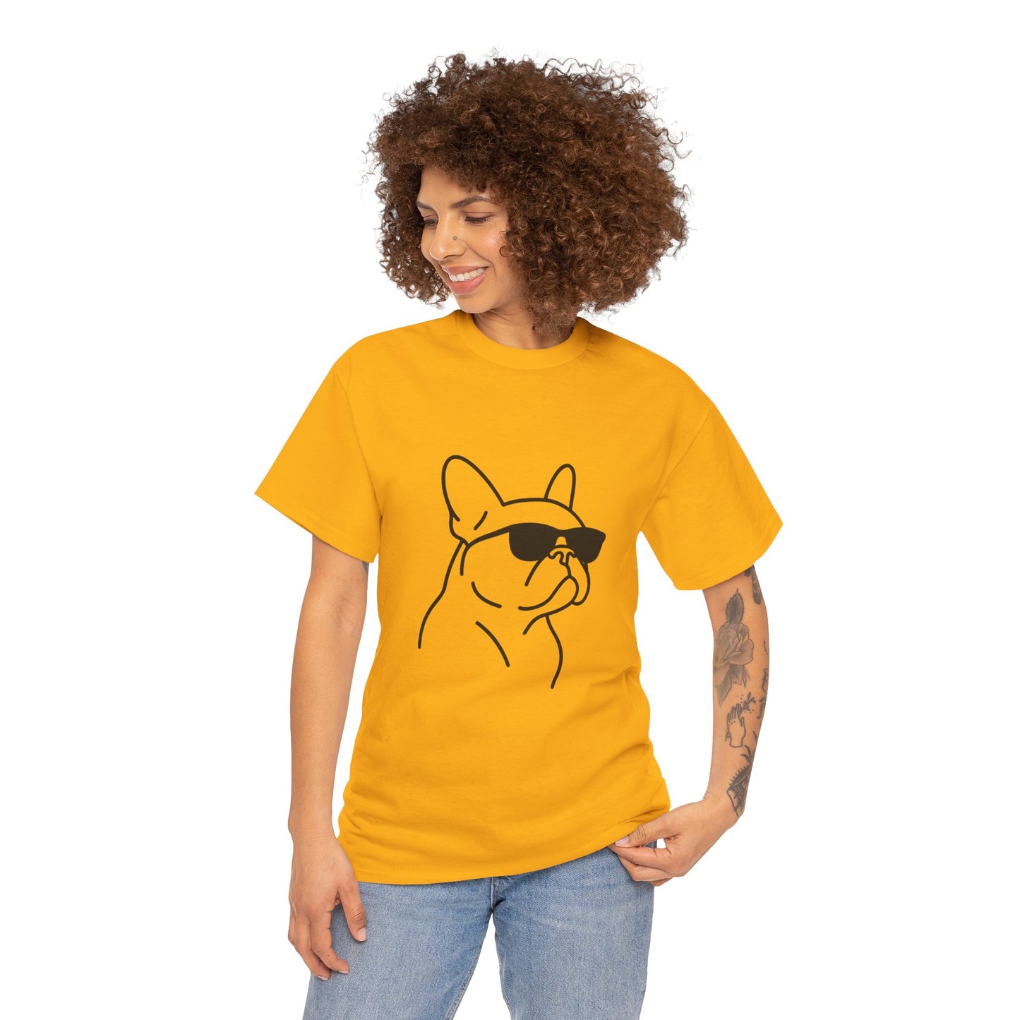 Cool Frenchie Line Art T-Shirt | Minimalist French Bulldog Tee | Dog Lover Gift | Frenchie Mom Shirt | Cute Pet Outline Graphic Tee