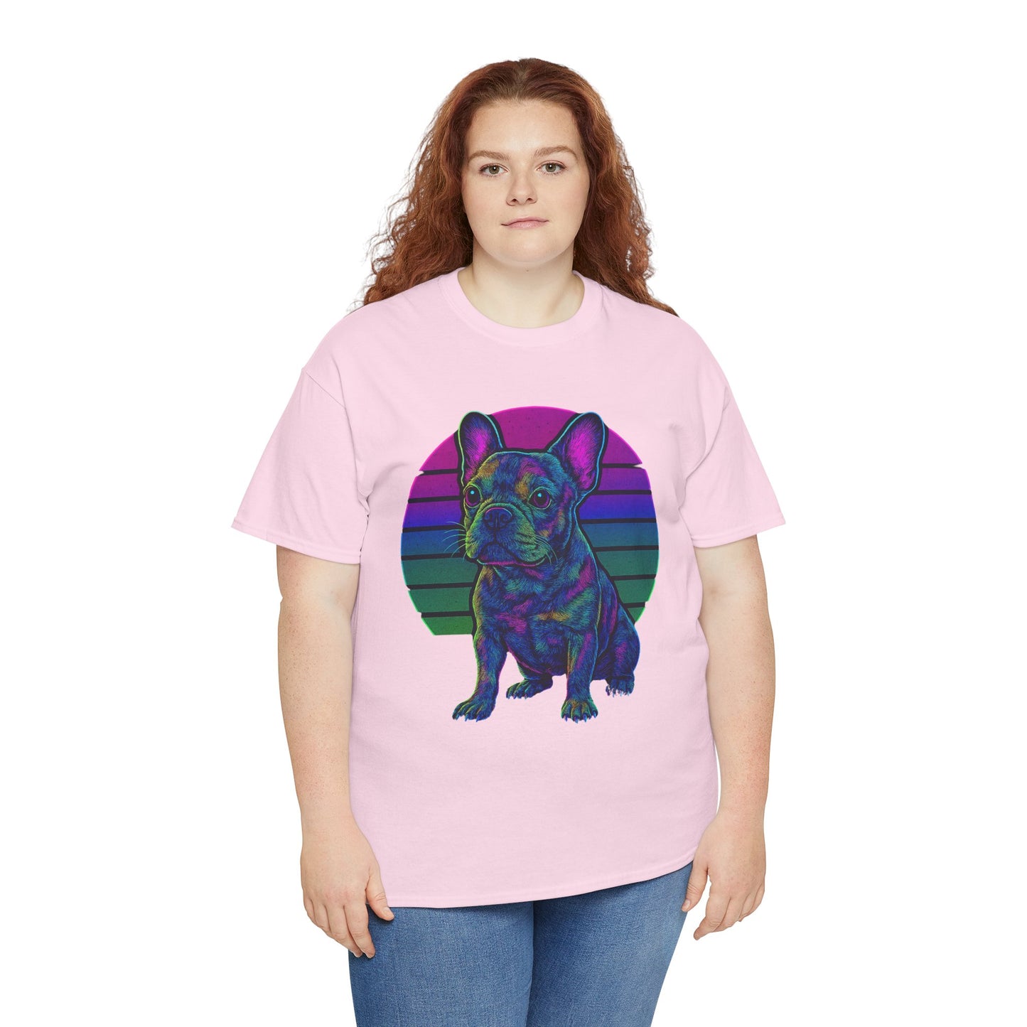 Neon French Bulldog T-Shirt | Retro 80s Frenchie Tee | Colorful Dog Lover Shirt | Electric Frenchie Gift for Men & Women