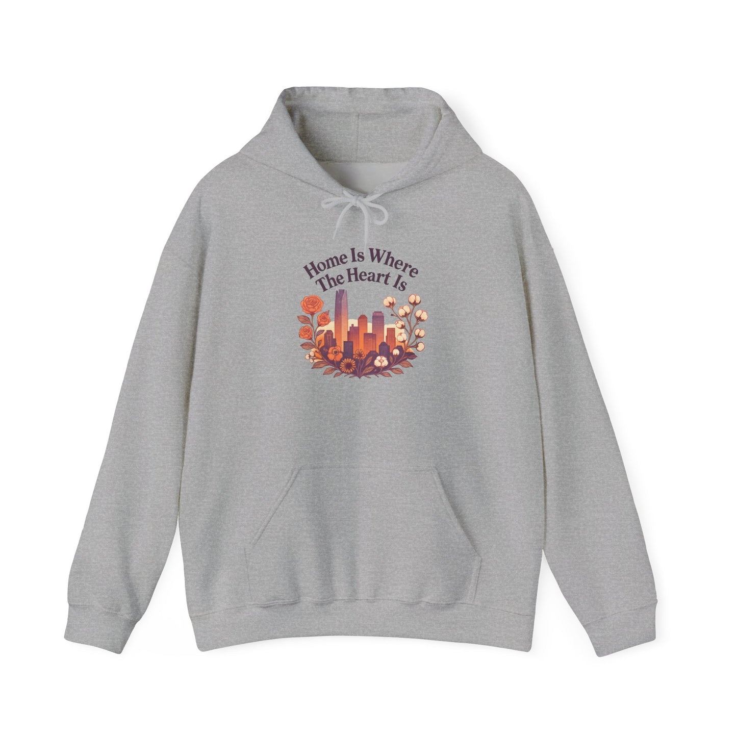 Home Is Where the Heart Is Oklahoma City Hoodie | Oklahoma Pride Gift | OKC Home Hoodie