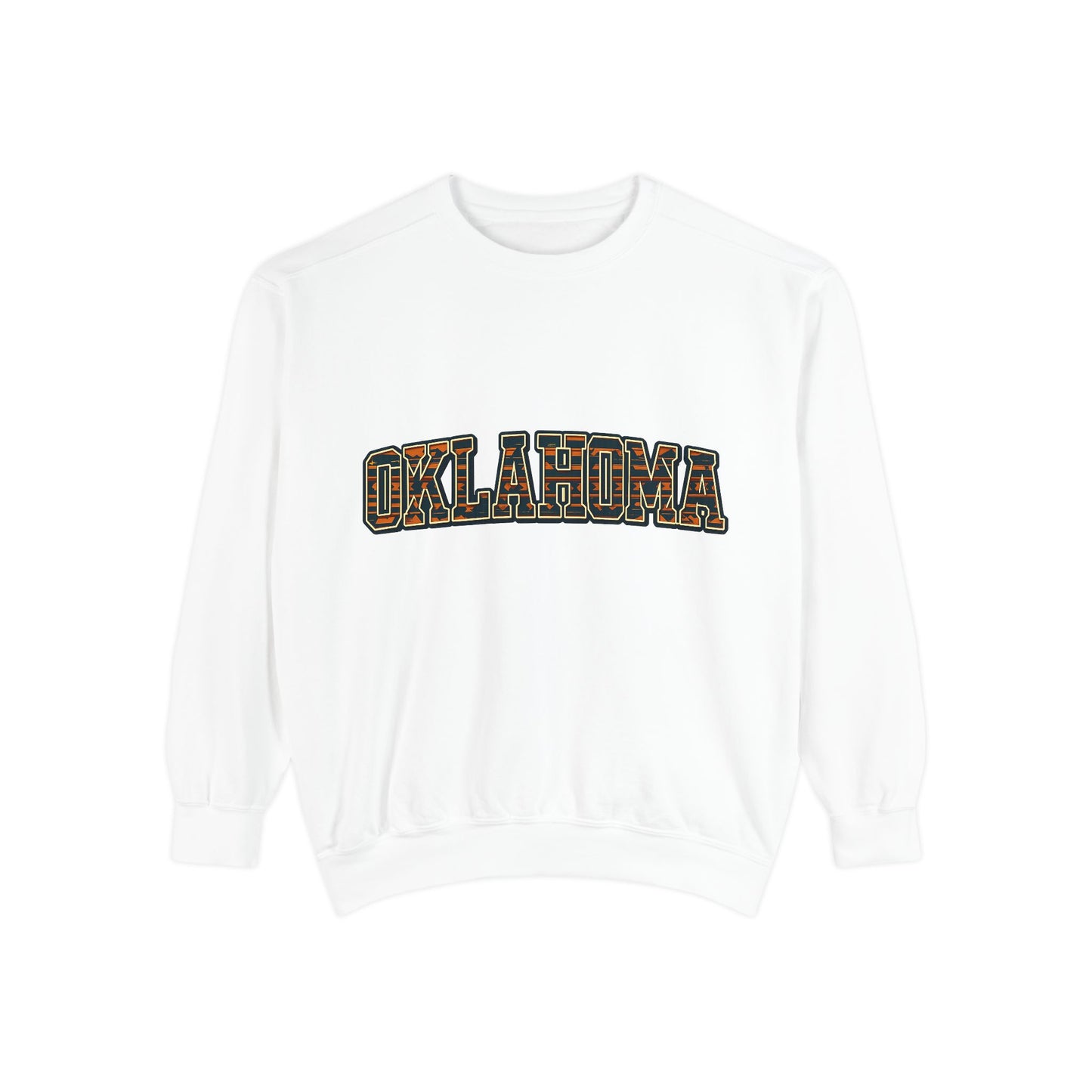 Tribal Print Oklahoma Sweatshirt | Western Aztec Pullover | Rustic State Pride Crewneck | Boho Country Graphic Sweater