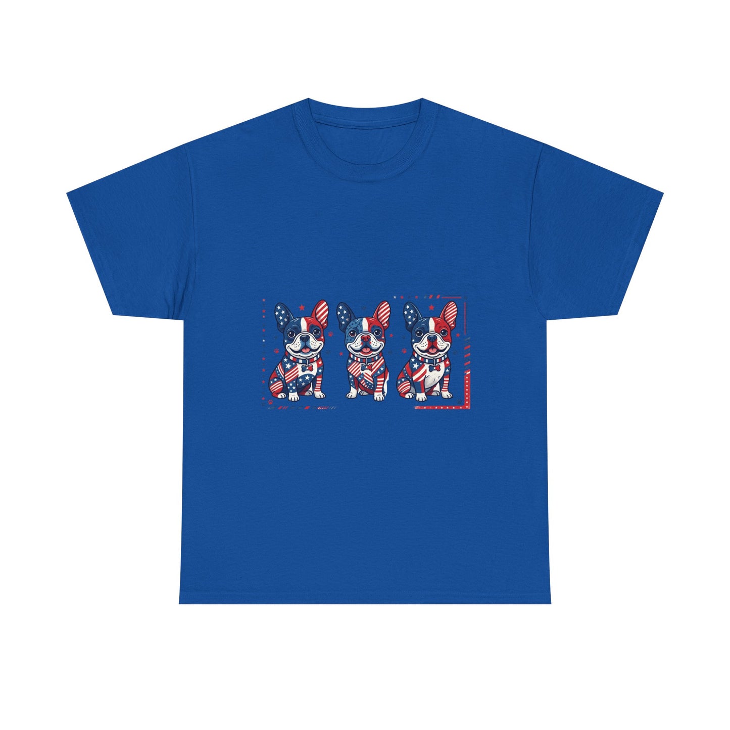 Patriotic French Bulldog Shirt, American Flag Frenchie Trio Tee, Fourth of July Dog Lover Shirt, USA French Bulldog Gift, Frenchie Mom Shirt