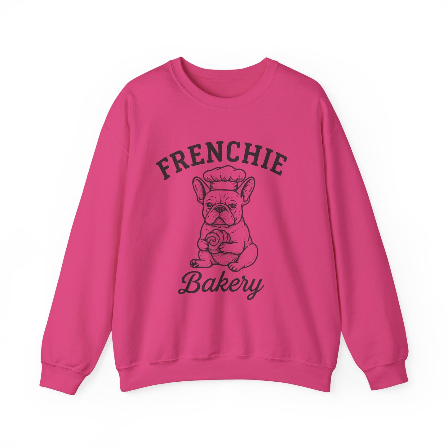 Frenchie Bakery Sweatshirt – Cozy French Bulldog Chef Crewneck, Funny Dog Lover Gift, Vintage Bakery-Inspired Frenchie Sweater