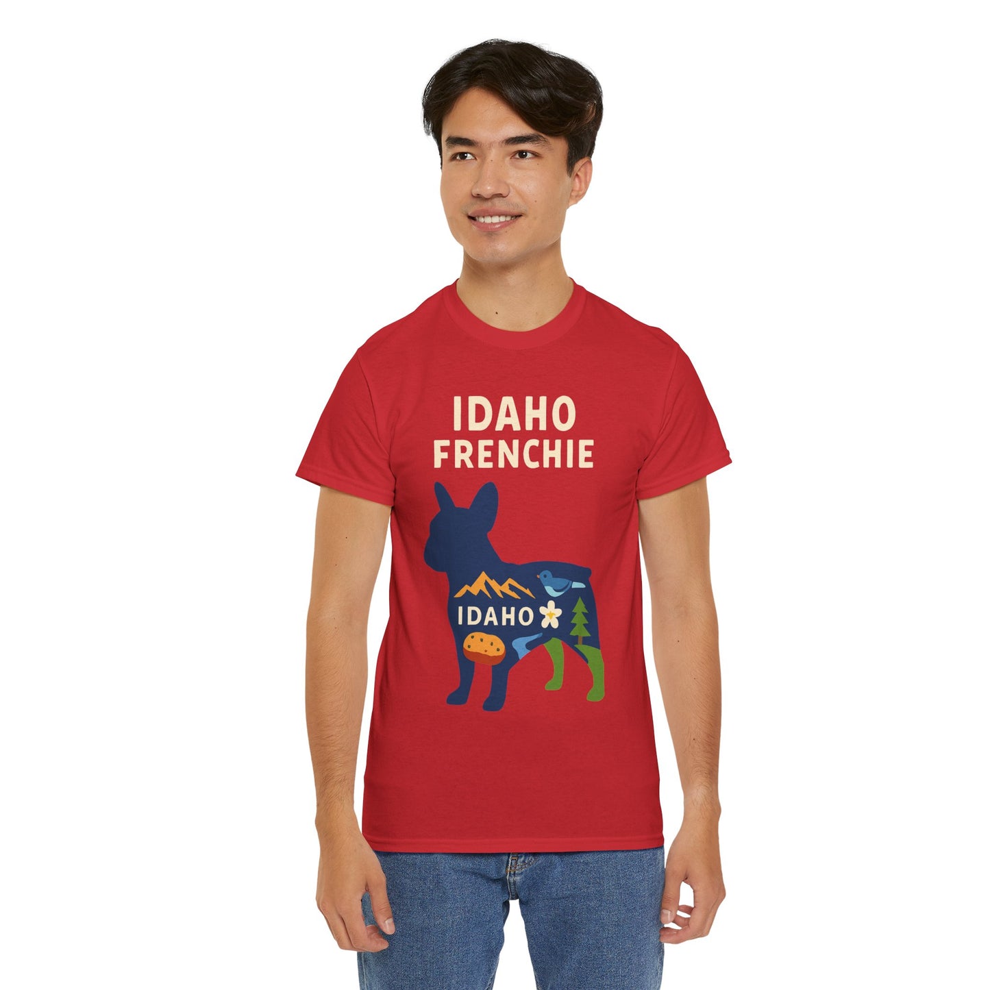 Idaho Frenchie T-Shirt | Idaho Dog Lover Tee | French Bulldog State Shirt | Idaho Gift for Frenchie Owners | Cute Frenchie Graphic Tee