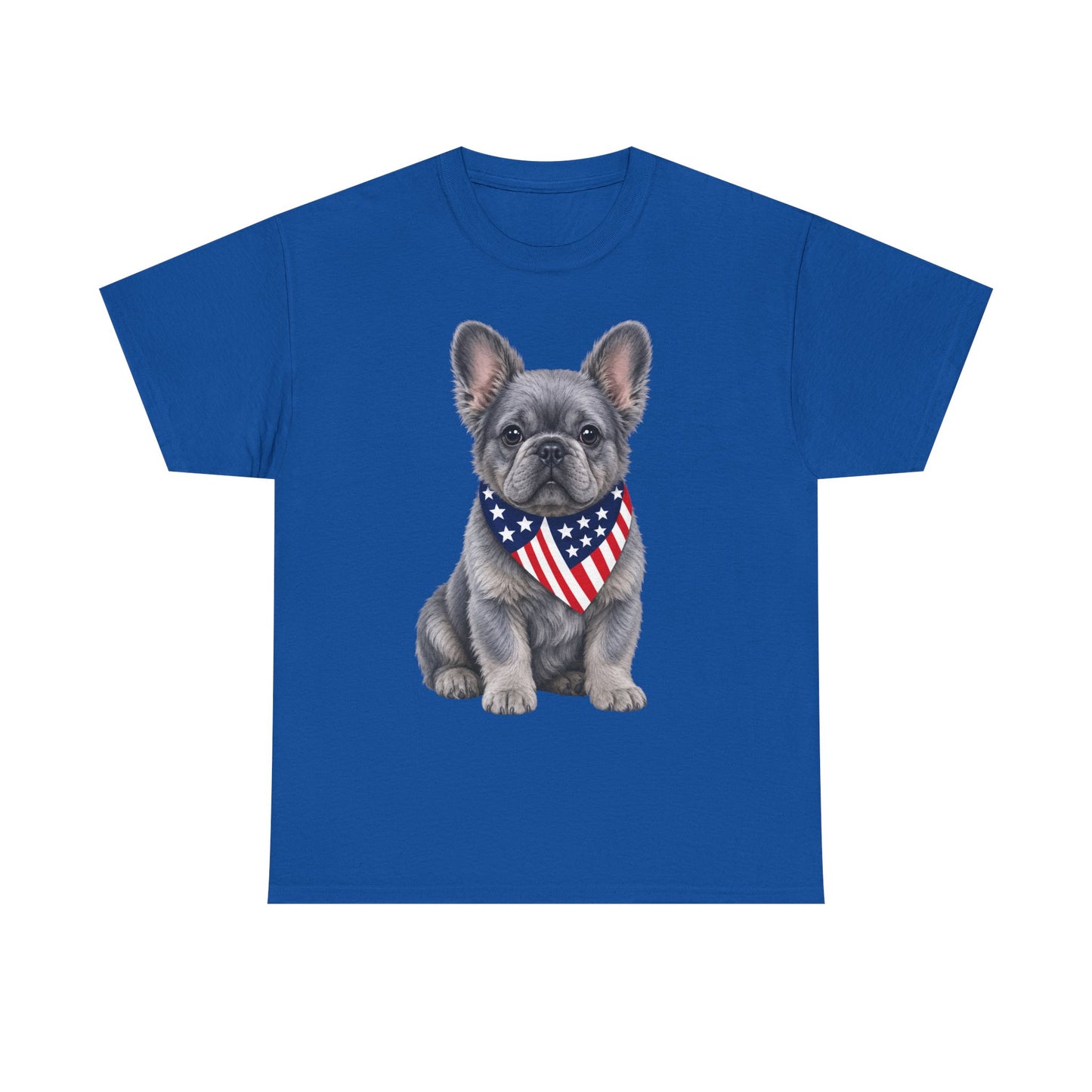 Patriotic Fluffy French Bulldog Shirt, Fluffy Frenchie American Flag Tee, Fourth of July Dog Lover Shirt, USA Fluffy Frenchie Gift