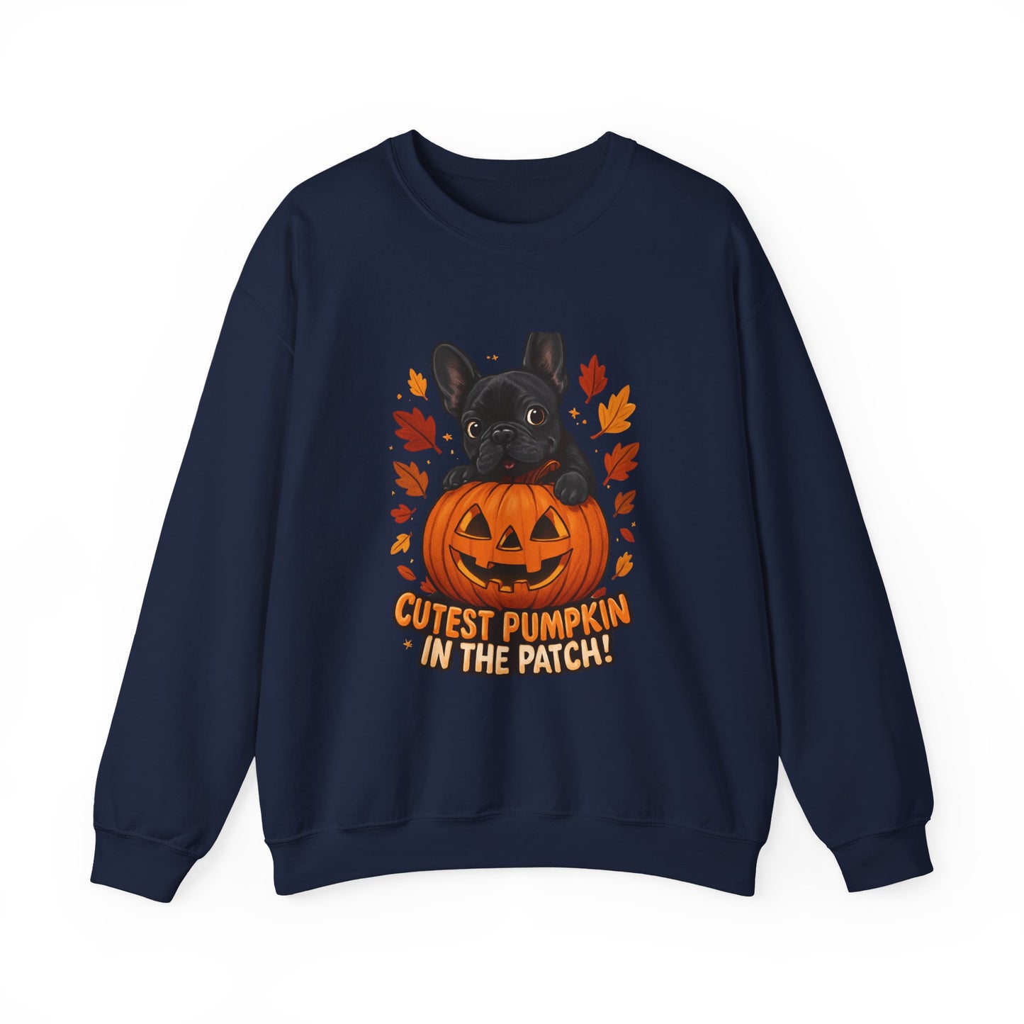 Cutest Pumpkin in the Patch Sweatshirt | Frenchie Fall Crewneck | Halloween Dog Lover Gift | Cozy French Bulldog Pumpkin Patch Pullover
