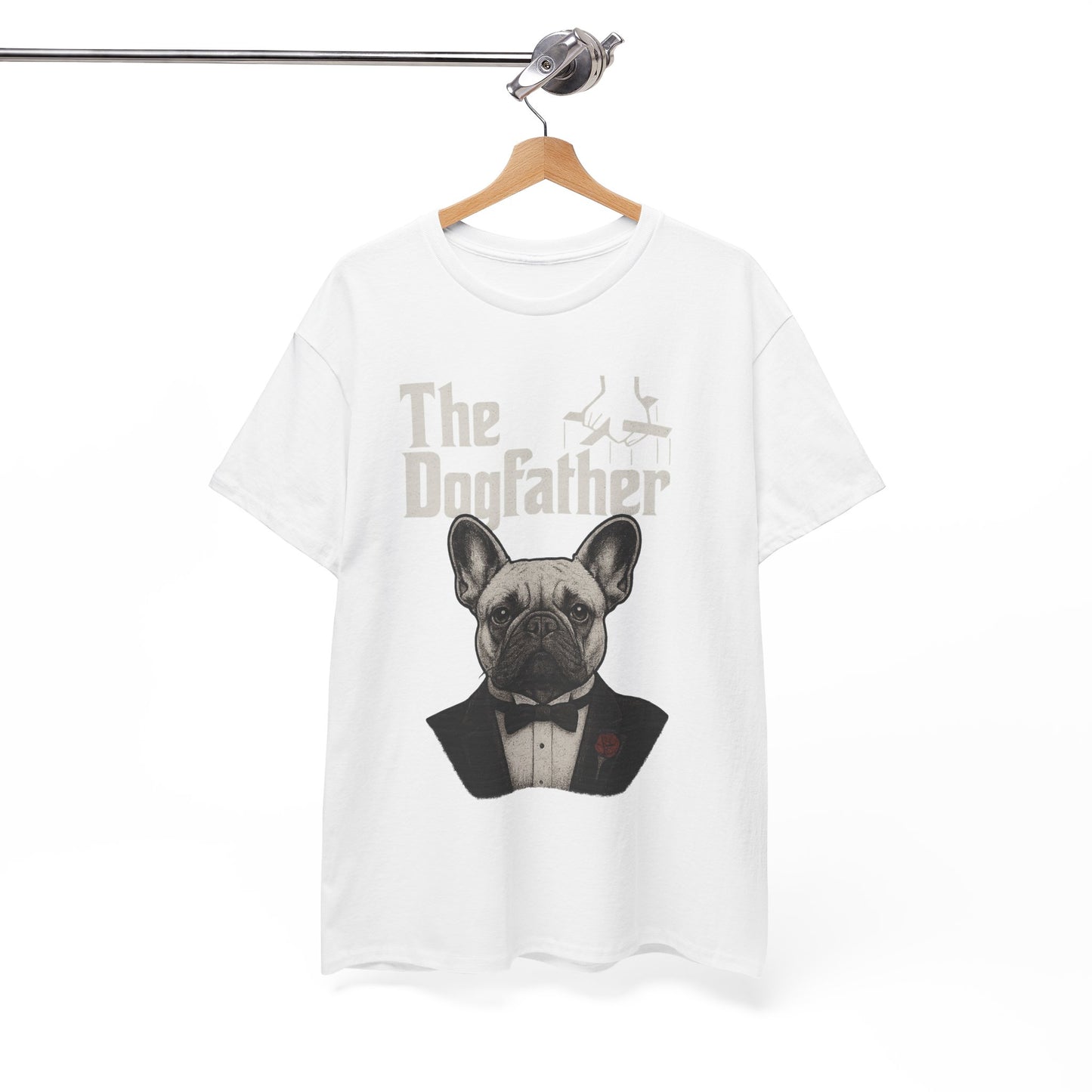 The Dogfather French Bulldog T-Shirt | Funny Dog Dad Tee | Frenchie Lover Gift | Mafia Style Pet Parent Graphic Shirt