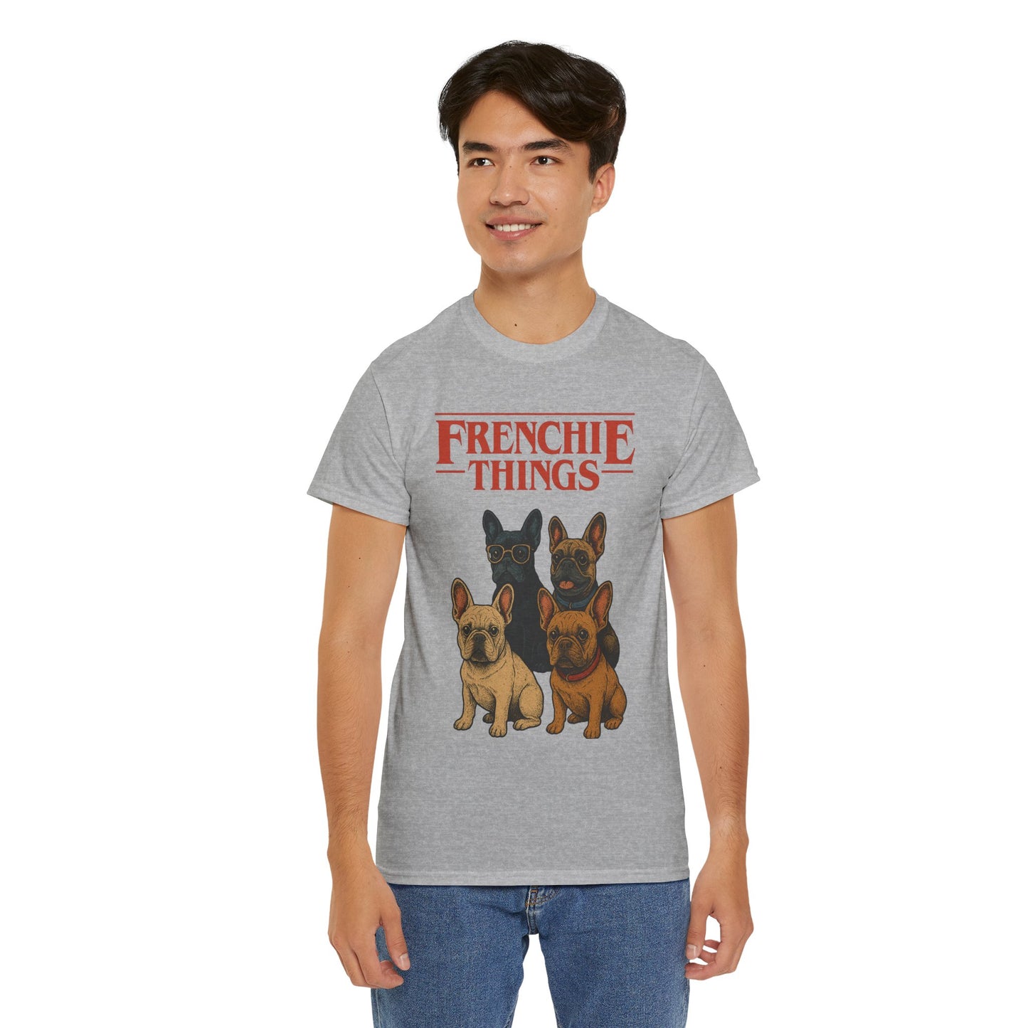 Frenchie Things Unisex Heavy Cotton Tee - Cute Dog Lover Shirt, Pet Gift, Casual Wear, Birthday Gift, Animal T-Shirt