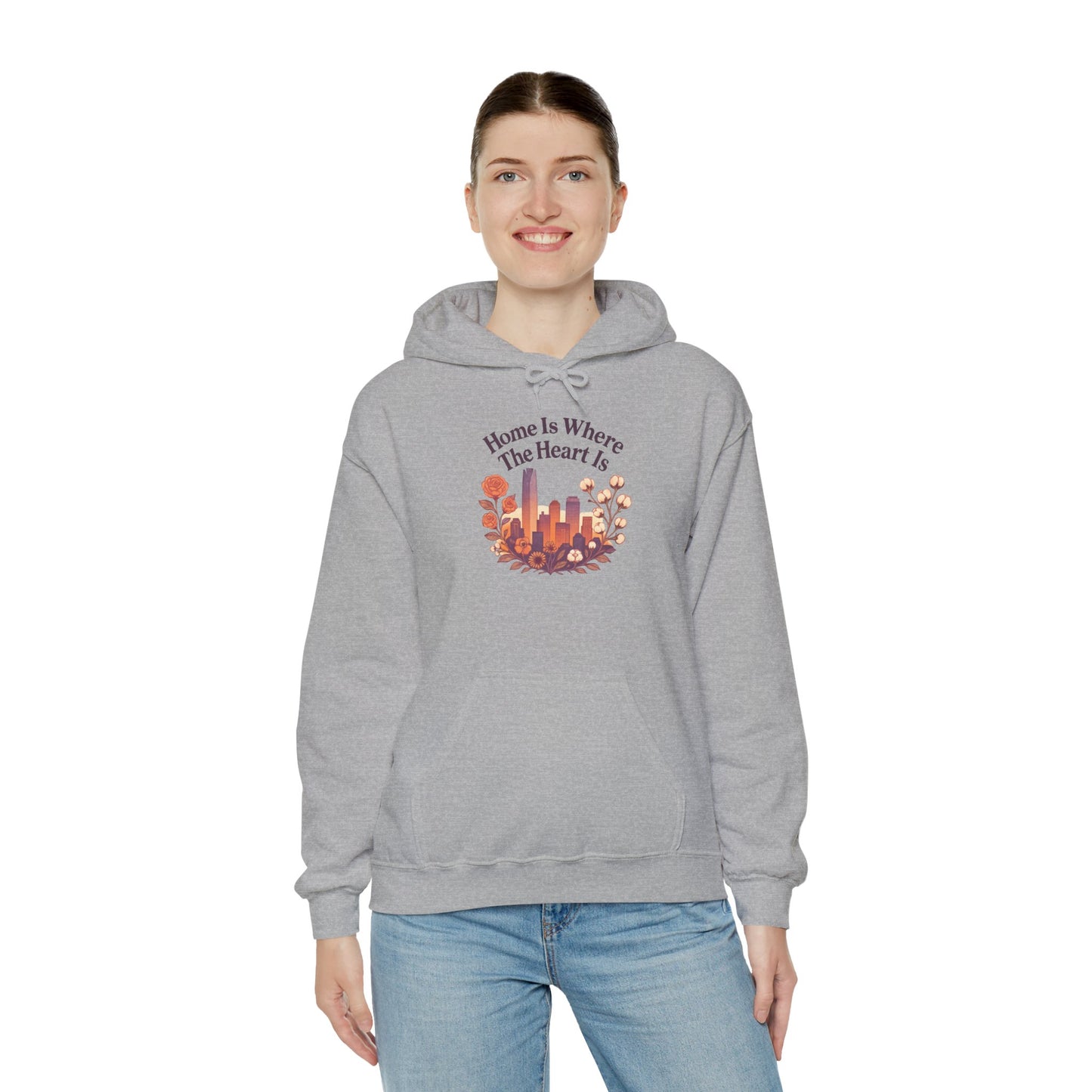 Home Is Where the Heart Is Oklahoma City Hoodie | Oklahoma Pride Gift | OKC Home Hoodie
