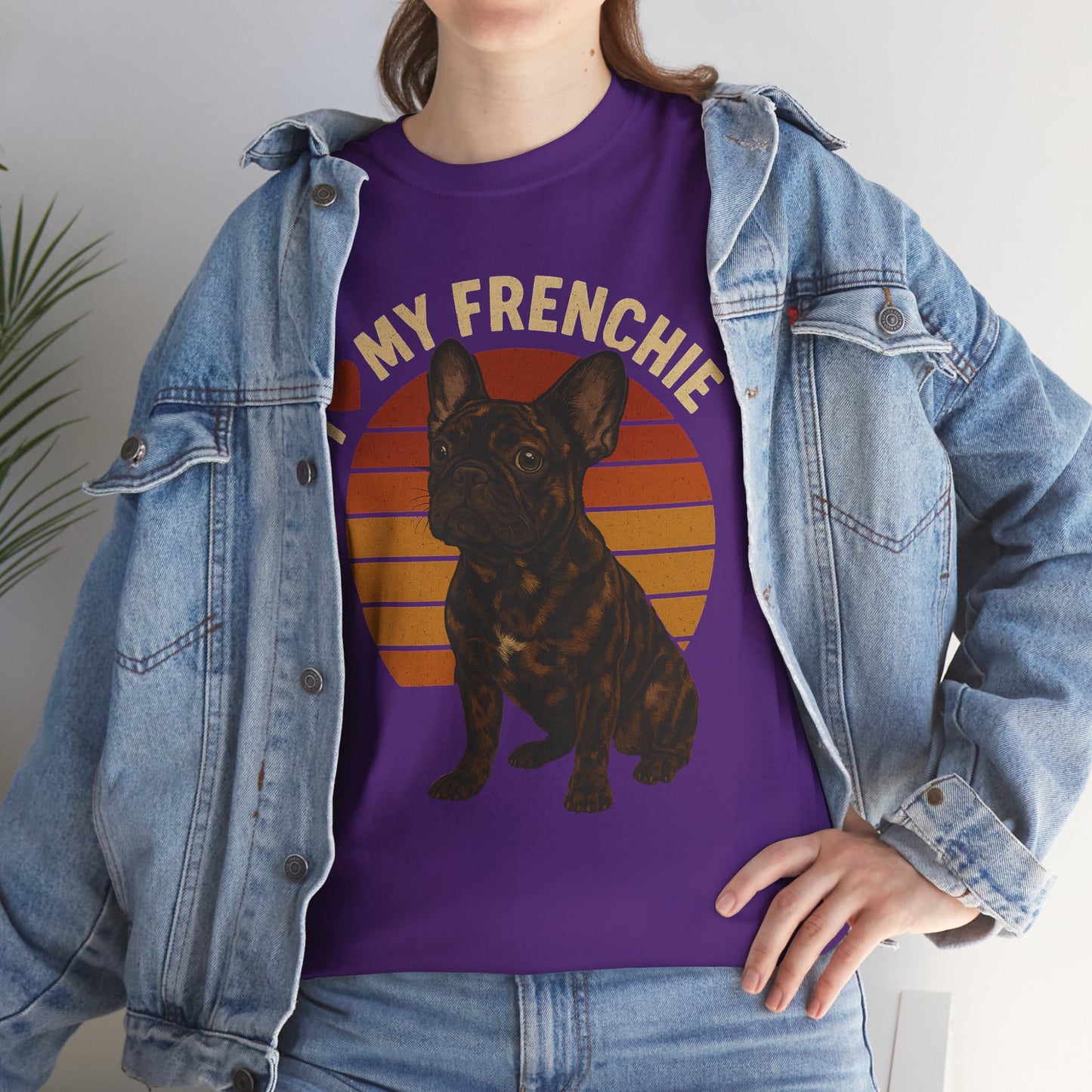 I Love My Frenchie T-Shirt | Merle French Bulldog Retro Tee | Vintage Dog Lover Shirt | Frenchie Mom & Dad Gift