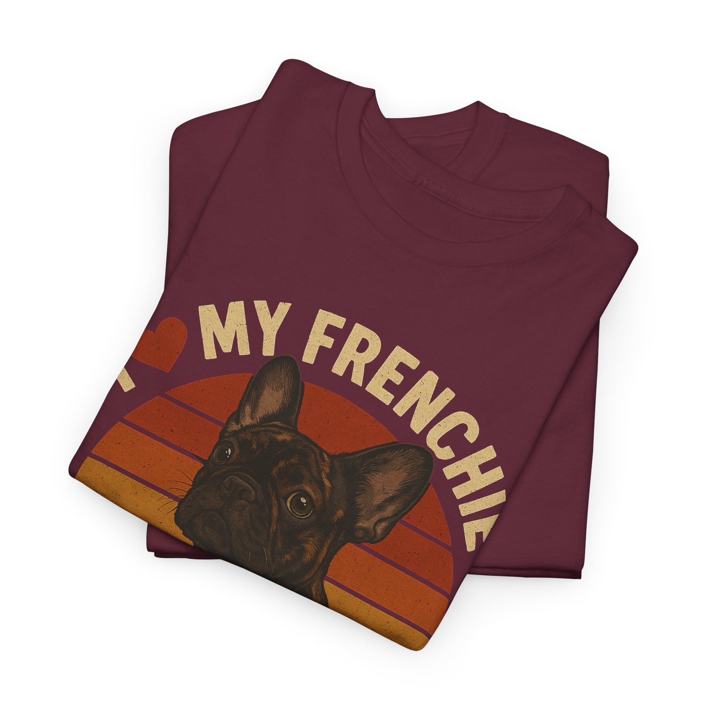 I Love My Frenchie T-Shirt | Merle French Bulldog Retro Tee | Vintage Dog Lover Shirt | Frenchie Mom & Dad Gift