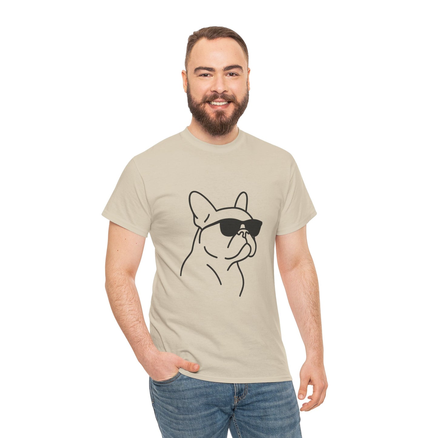 Cool Frenchie Line Art T-Shirt | Minimalist French Bulldog Tee | Dog Lover Gift | Frenchie Mom Shirt | Cute Pet Outline Graphic Tee