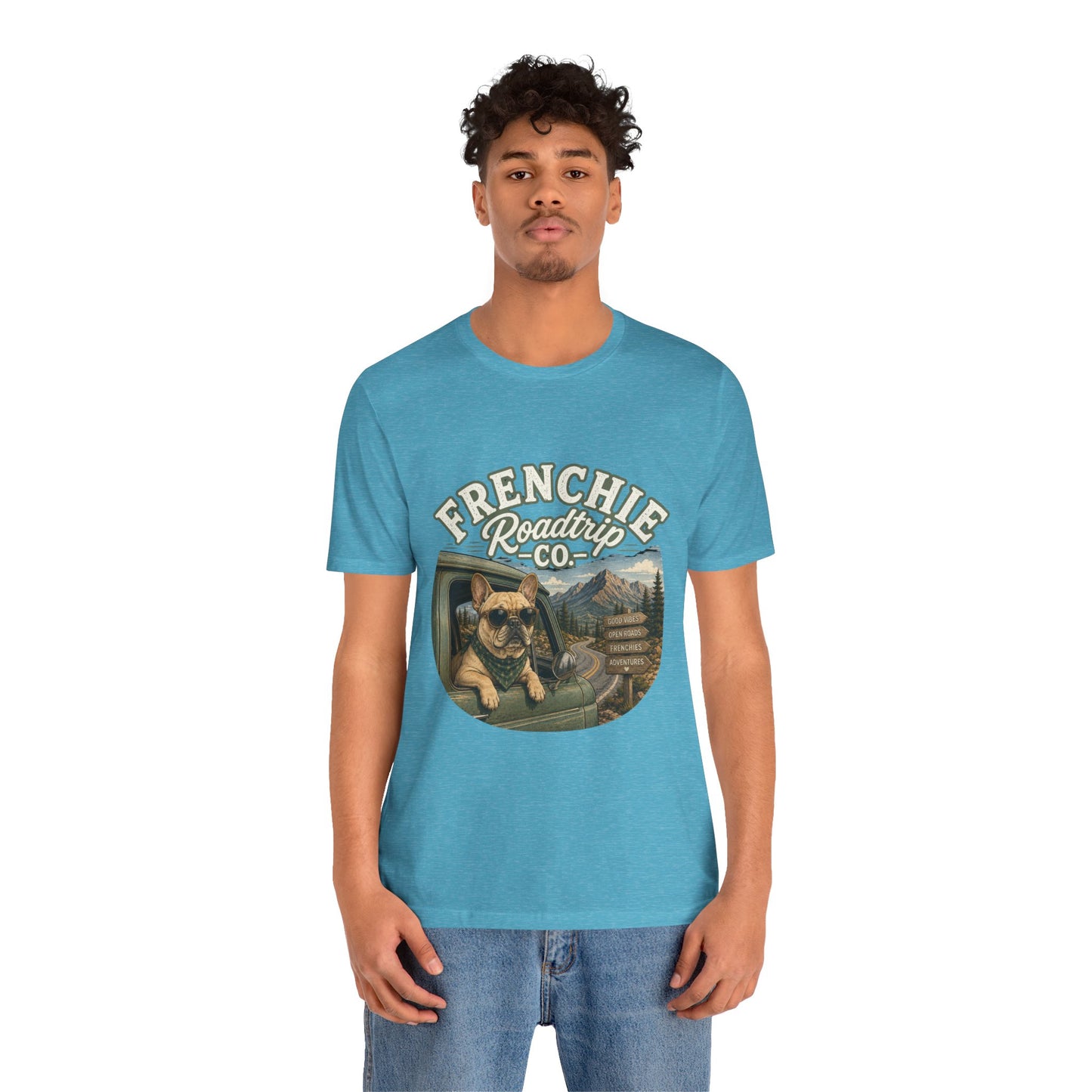 Frenchie Roadtrip Co Shirt, French Bulldog Road Trip Tee, Adventure Frenchie Shirt, Camping Dog Shirt, Travel Lover Gift, Vintage French Bulldog Tee, Outdoor Dog Apparel