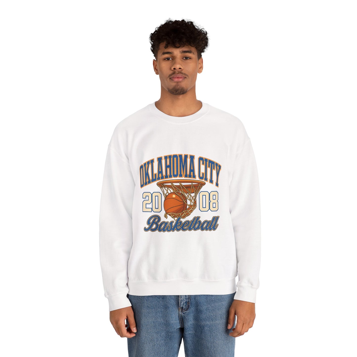 Oklahoma City Basketball Sweatshirt, Unisex Crewneck, Sports Fan Gift, Casual Wear, Basketball Apparel, Team Pride