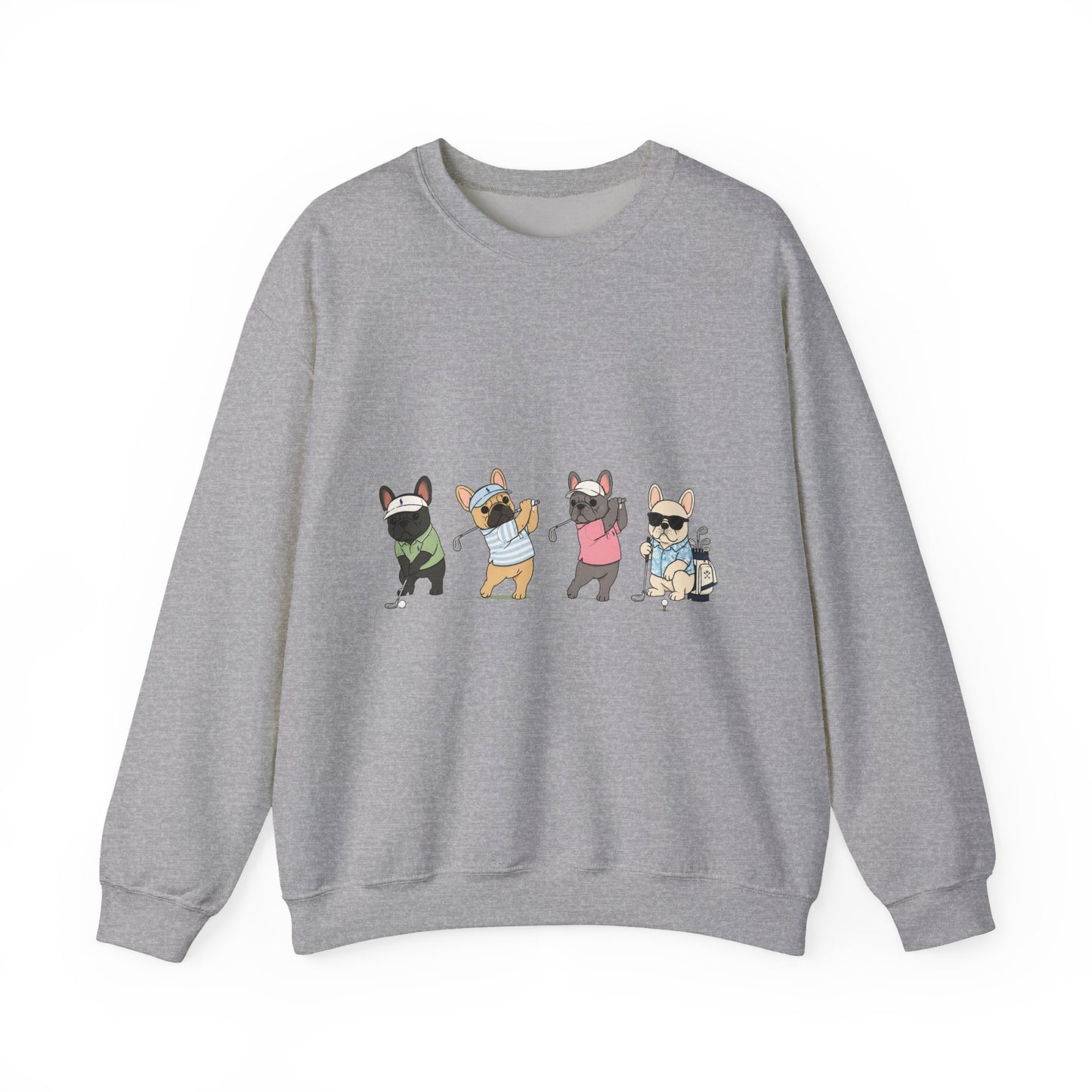 Frenchie Golf Sweatshirt, French Bulldog Golf Crewneck, Funny Golf Dog Sweatshirt, Golf Lover Gift, Country Club Frenchie Pullover