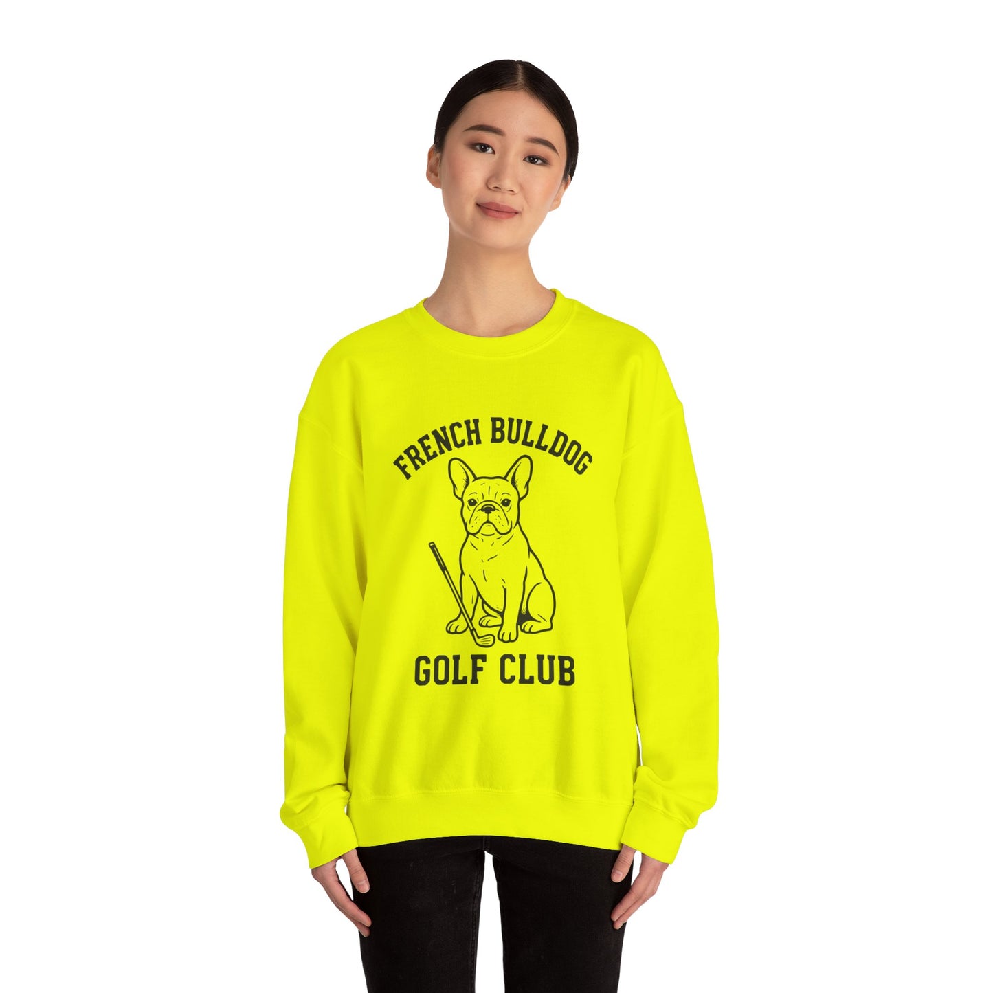 French Bulldog Golf Club Sweatshirt | Frenchie Golf Crewneck | Cute Dog Golfer Sweater | Frenchie Lover Gift | Golf Dog Apparel | Pet Lover Pullover