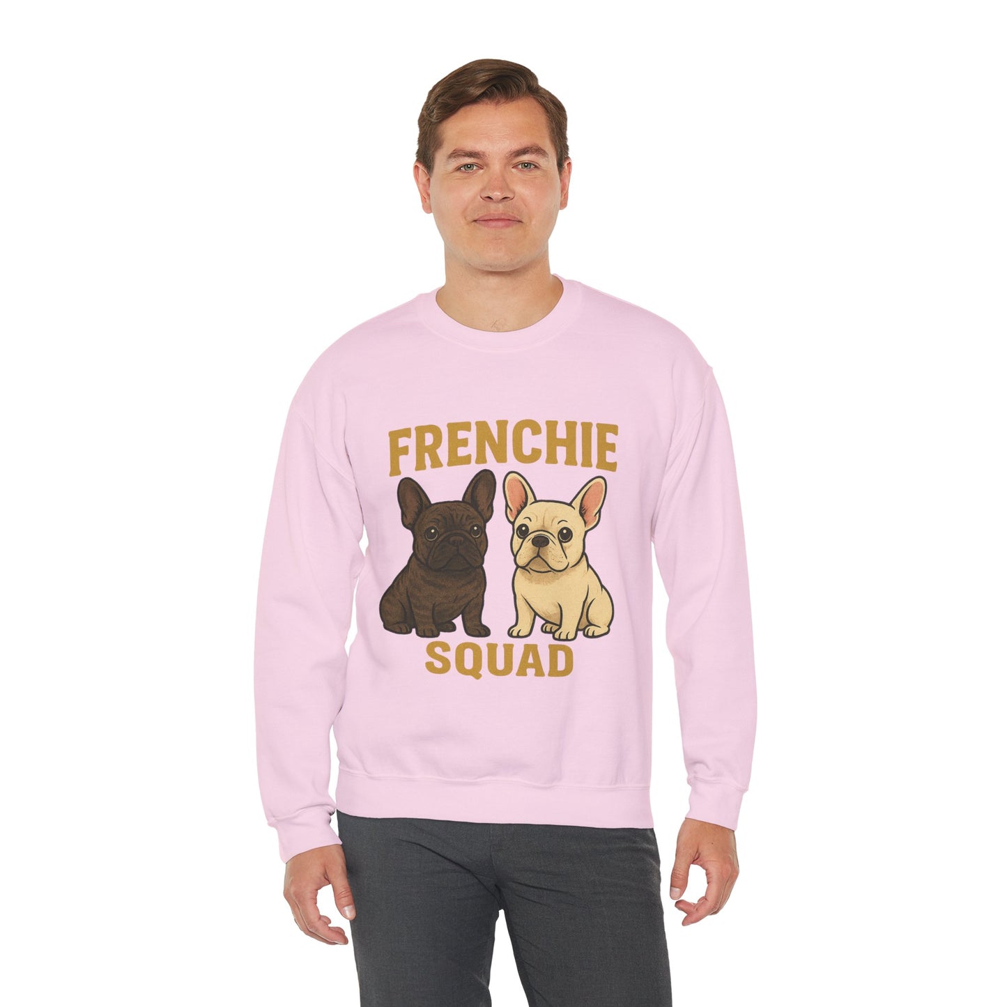 Frenchie Squad Sweatshirt | Cute French Bulldog Pullover | Dog Lover Crewneck | Matching Frenchie Mom & Dad Sweater