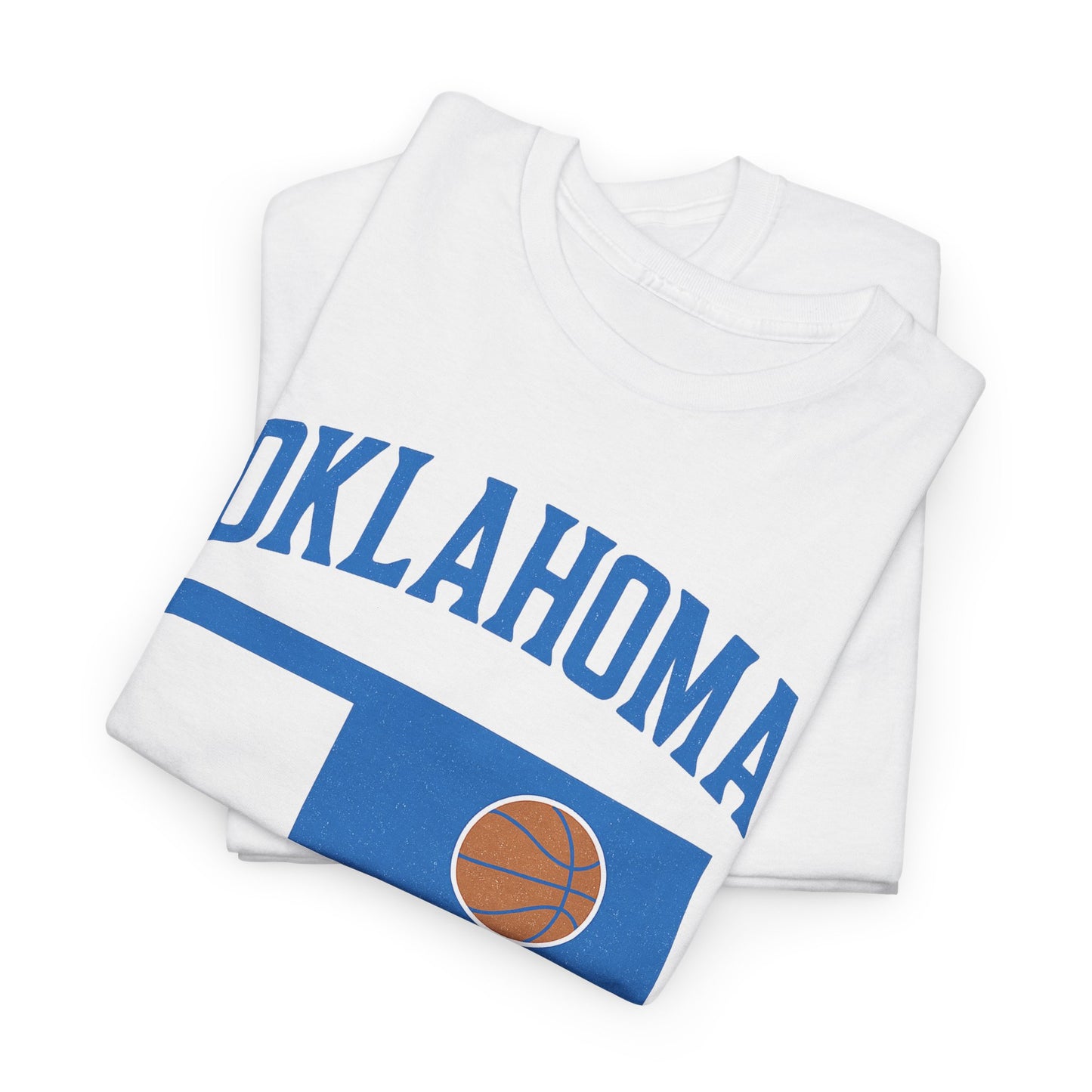 Oklahoma City Basketball Shirt | OKC Basketball Style Tee | Blue & Orange Oklahoma State T-Shir