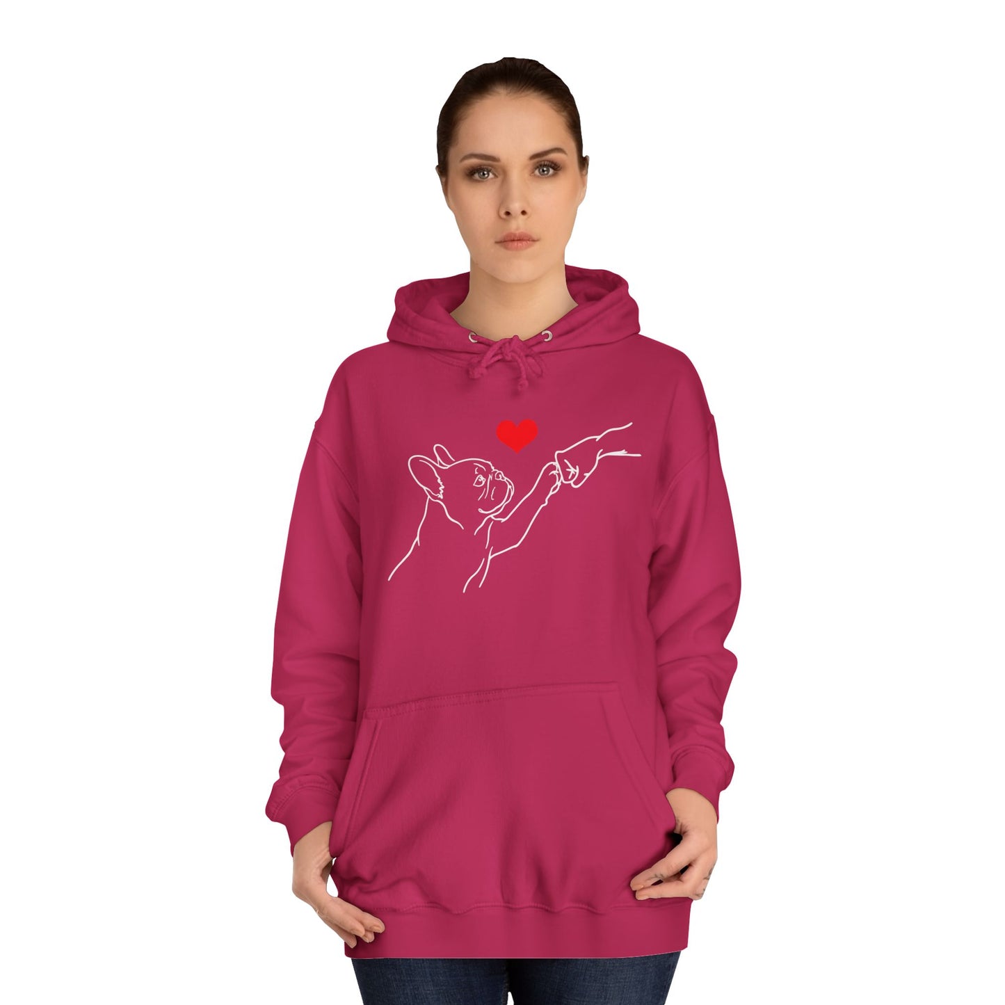 French Bulldog Hoodie, Frenchie Love Hoodie, Frenchie Mom Gift, Dog Lover Hoodie, Minimalist French Bulldog Sweatshirt, Frenchie Dad Gift, Pet Parent Hoodie