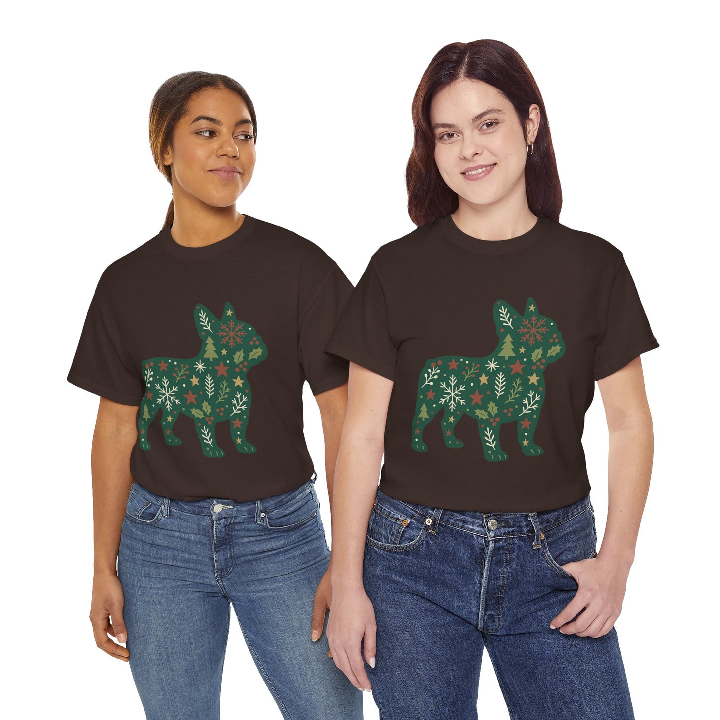 Christmas Frenchie Sweatshirt | Holiday French Bulldog Silhouette | Festive Dog Lover Gift | Cute Winter Frenchie Apparel