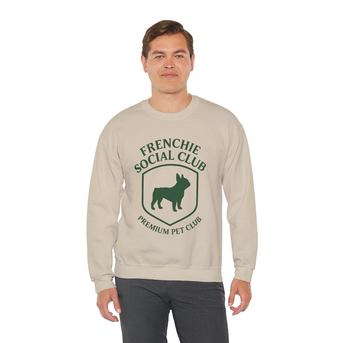 French Bulldog Club Sweatshirt | Retro Frenchie Pullover | Unisex Dog Lover Crewneck | Minimal Country Club Style Frenchie Sweater