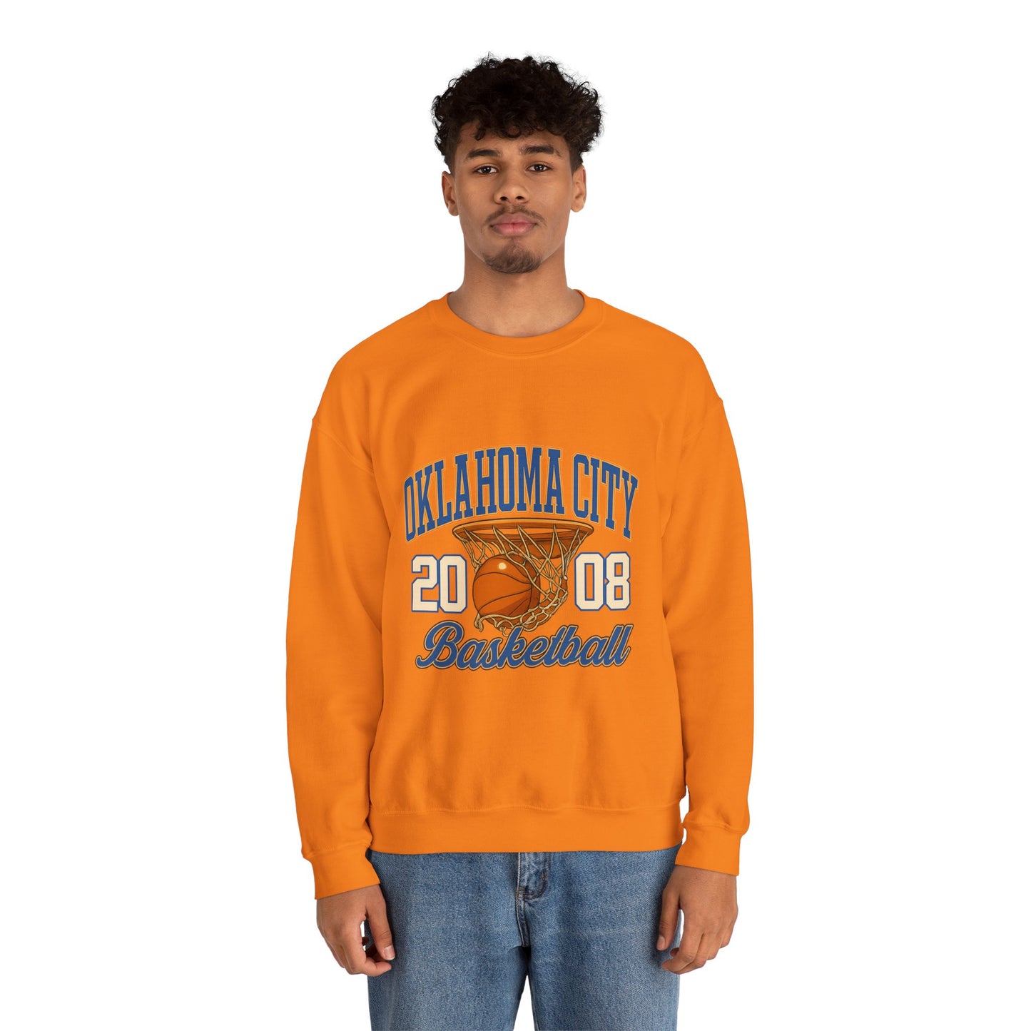 Oklahoma City Basketball Sweatshirt, Unisex Crewneck, Sports Fan Gift, Casual Wear, Basketball Apparel, Team Pride
