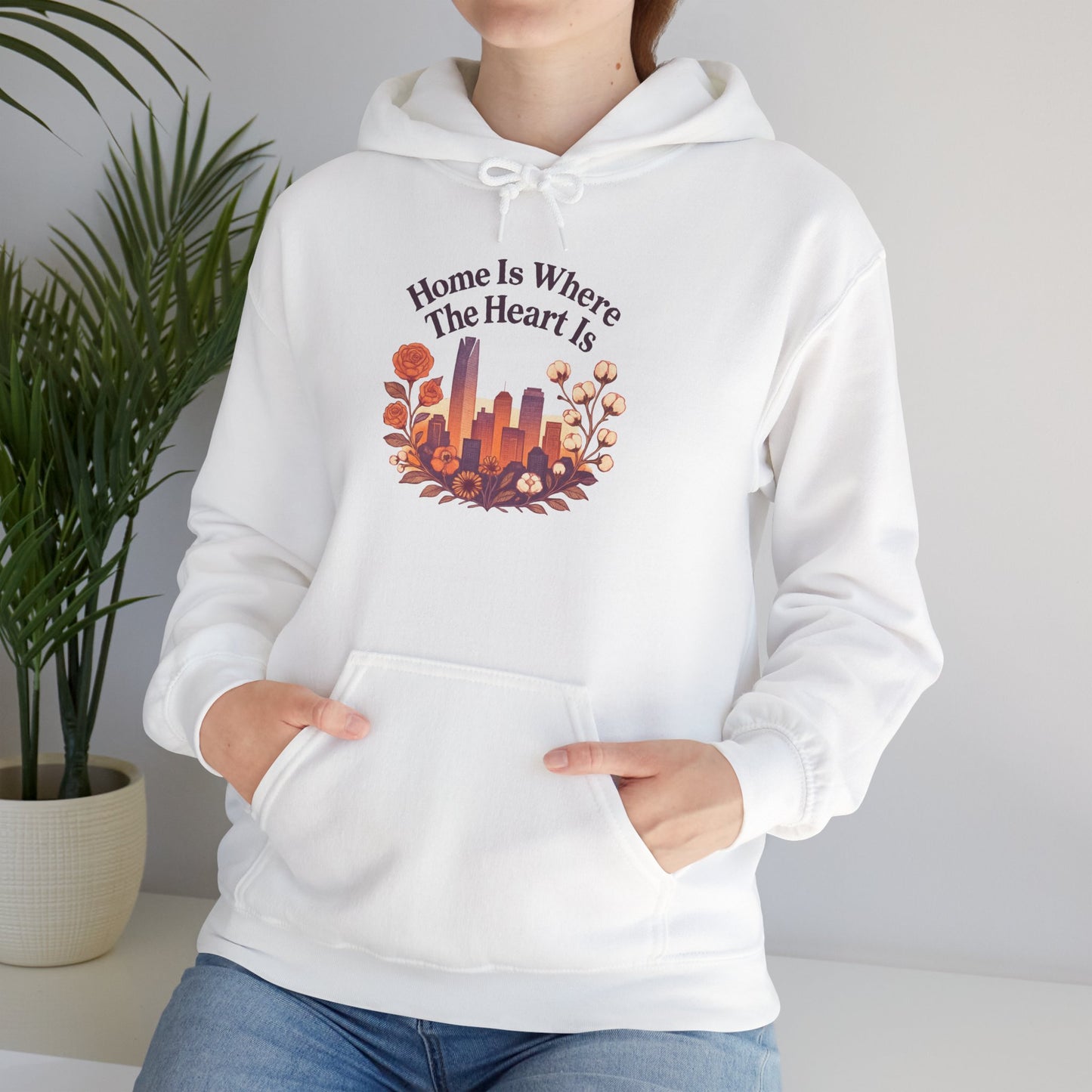 Home Is Where the Heart Is Oklahoma City Hoodie | Oklahoma Pride Gift | OKC Home Hoodie