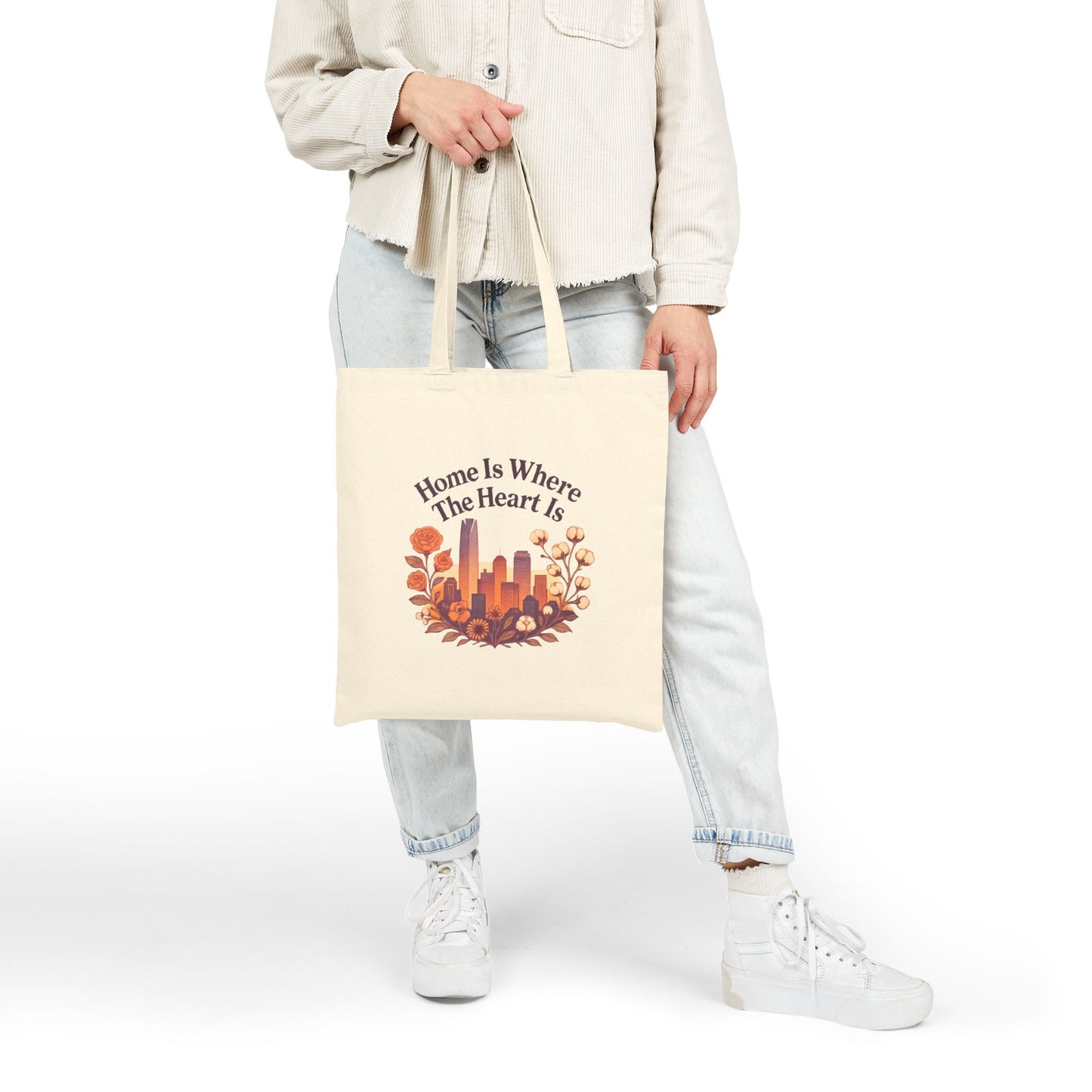 Home Is Where the Heart Is Oklahoma City Bag | Oklahoma Pride Gift | OKC Home Bag