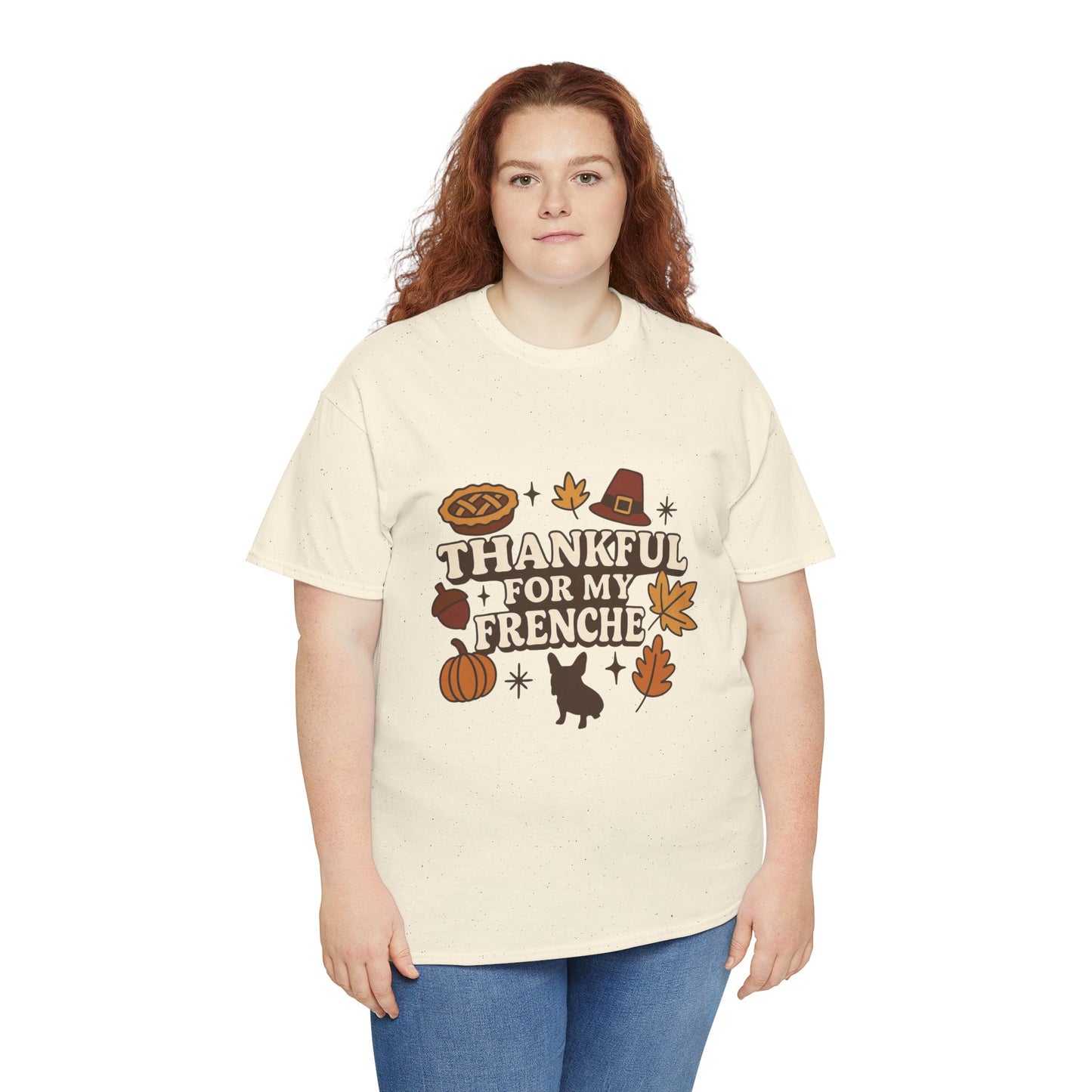 Thankful for My Frenchie Shirt – Thanksgiving French Bulldog Tee, Fall Dog Lover Gift, Autumn Pet Parent T-Shirt, Cute Pumpkin Pie Graphic