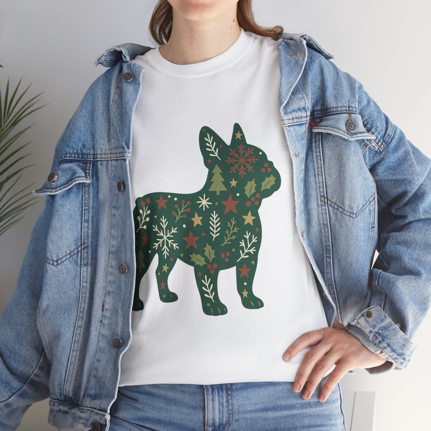 Christmas Frenchie Sweatshirt | Holiday French Bulldog Silhouette | Festive Dog Lover Gift | Cute Winter Frenchie Apparel