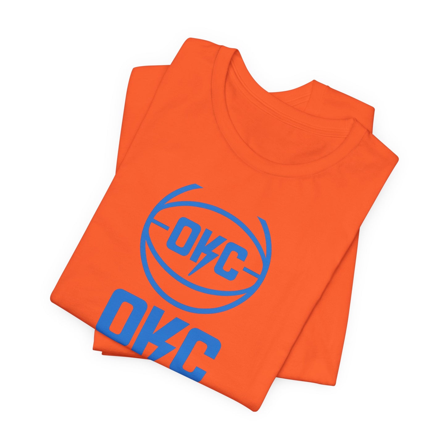 OKC Basketball T-Shirt | Oklahoma Basketball Inspired Tee | Retro Thunder Fan Shirt | Orange and Blue Game Day Graphic Tee