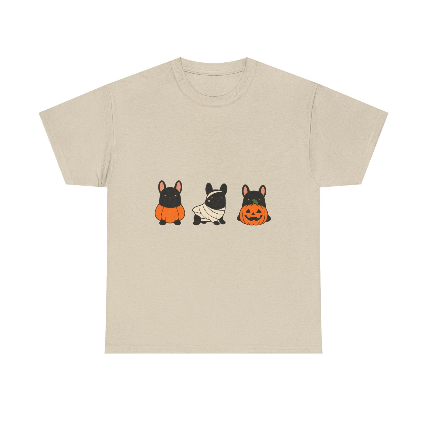 Pumpkin Frenchie T-Shirt | Fall French Bulldog Shirt | Cute Halloween Dog Lover Tee | Autumn Frenchie Graphic Tee for Her or Him