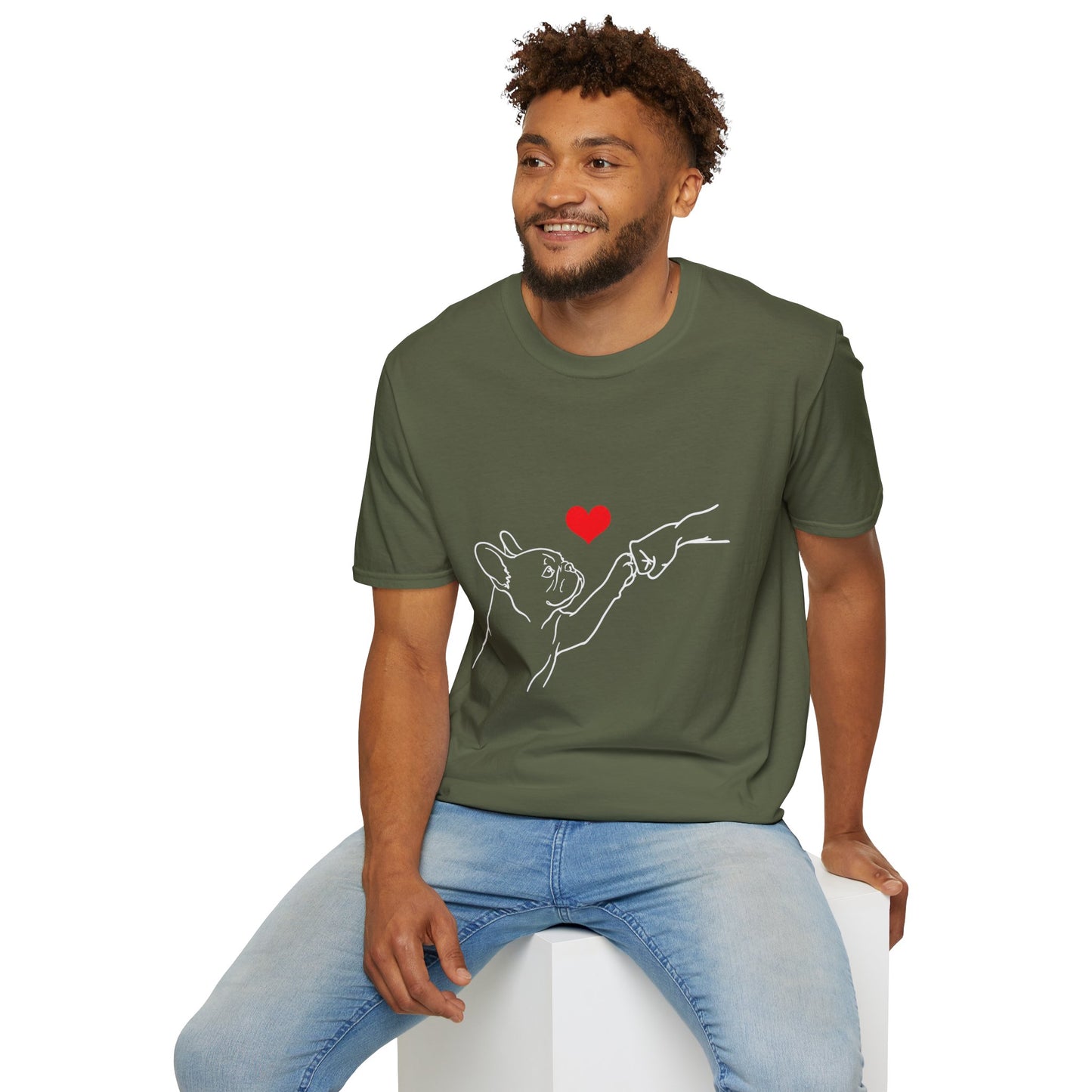 French Bulldog Love Shirt, Frenchie Mom Gift, French Bulldog Dad Shirt, Minimalist Frenchie Tee, Dog Lover Gift, French Bulldog Outline Shirt, Pet Memorial Tee
