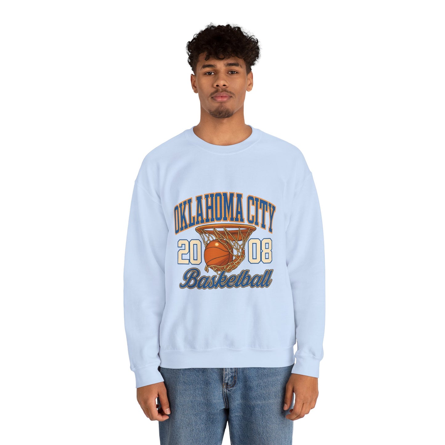 Oklahoma City Basketball Sweatshirt, Unisex Crewneck, Sports Fan Gift, Casual Wear, Basketball Apparel, Team Pride