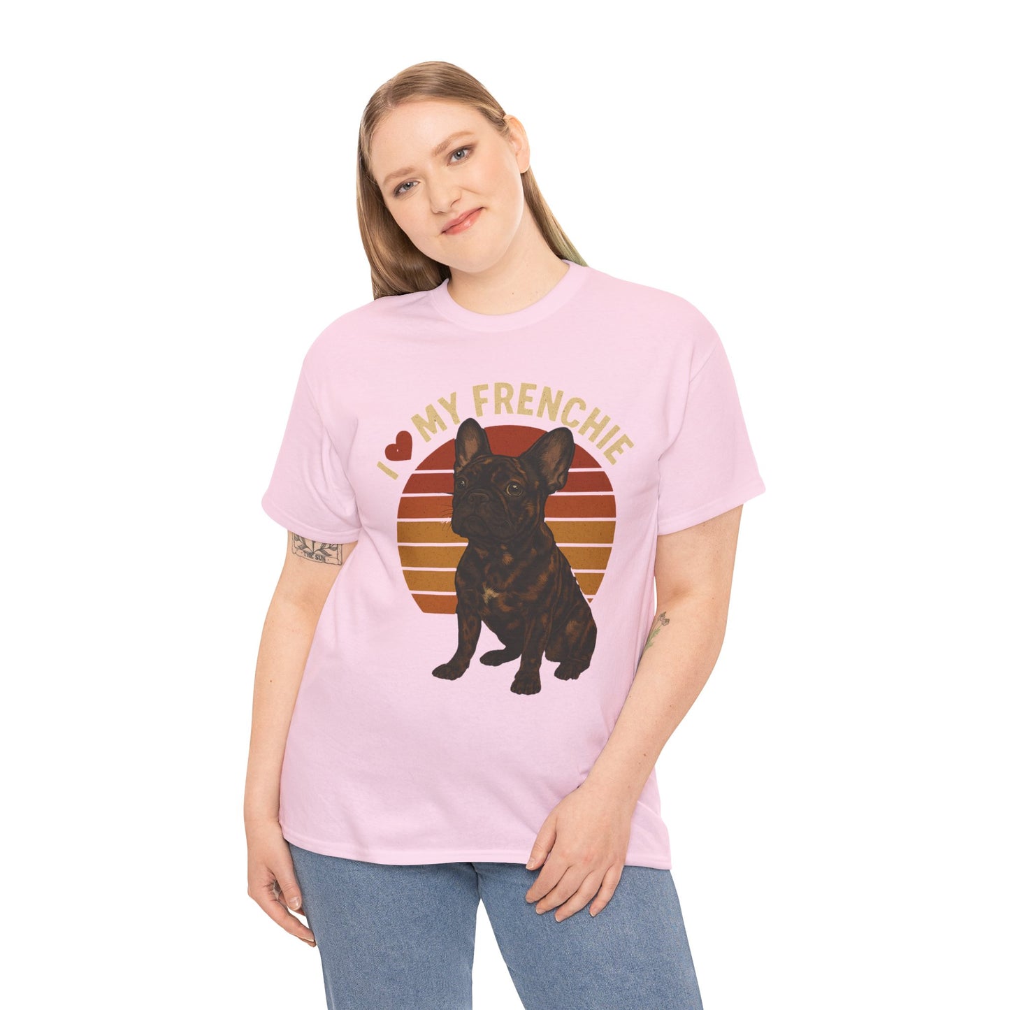 I Love My Frenchie T-Shirt | Merle French Bulldog Retro Tee | Vintage Dog Lover Shirt | Frenchie Mom & Dad Gift