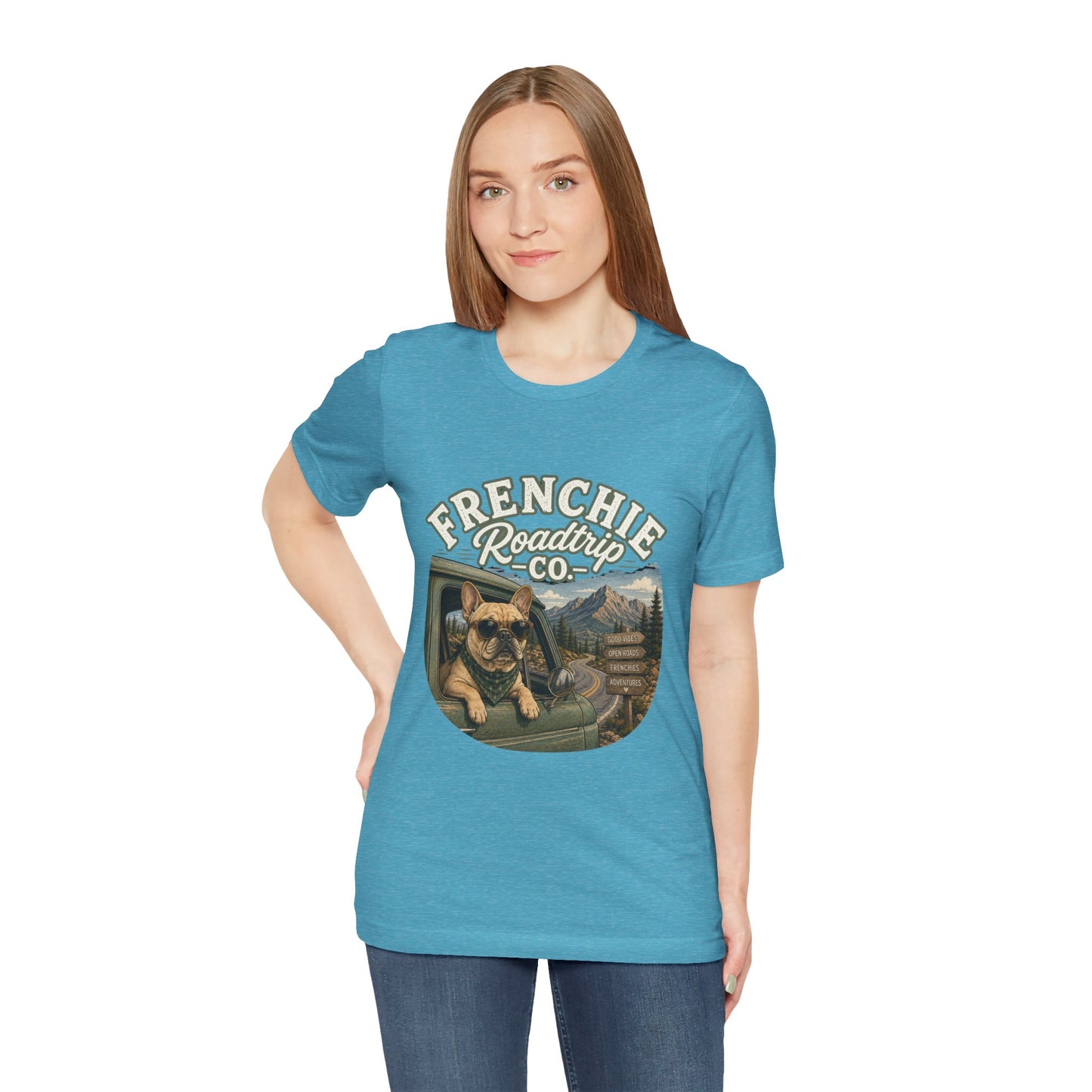 Frenchie Roadtrip Co Shirt, French Bulldog Road Trip Tee, Adventure Frenchie Shirt, Camping Dog Shirt, Travel Lover Gift, Vintage French Bulldog Tee, Outdoor Dog Apparel
