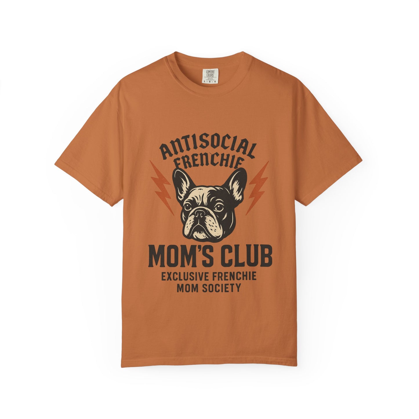 Antisocial Frenchie Mom’s Club Shirt – Retro French Bulldog Mom Tee, Funny Frenchie Lover Gift, Vintage Dog Mom Graphic T-Shirt