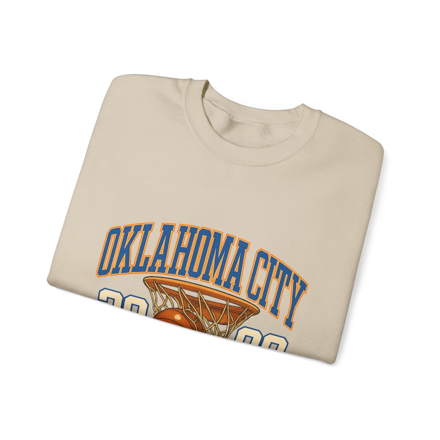 Oklahoma City Basketball Sweatshirt, Unisex Crewneck, Sports Fan Gift, Casual Wear, Basketball Apparel, Team Pride