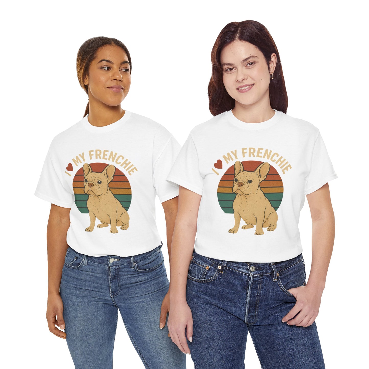 I Love My Frenchie T-Shirt | Retro Cream French Bulldog Tee | Cute Dog Mom Gift | Vintage Frenchie Lover Shirt | Soft Unisex Graphic Top
