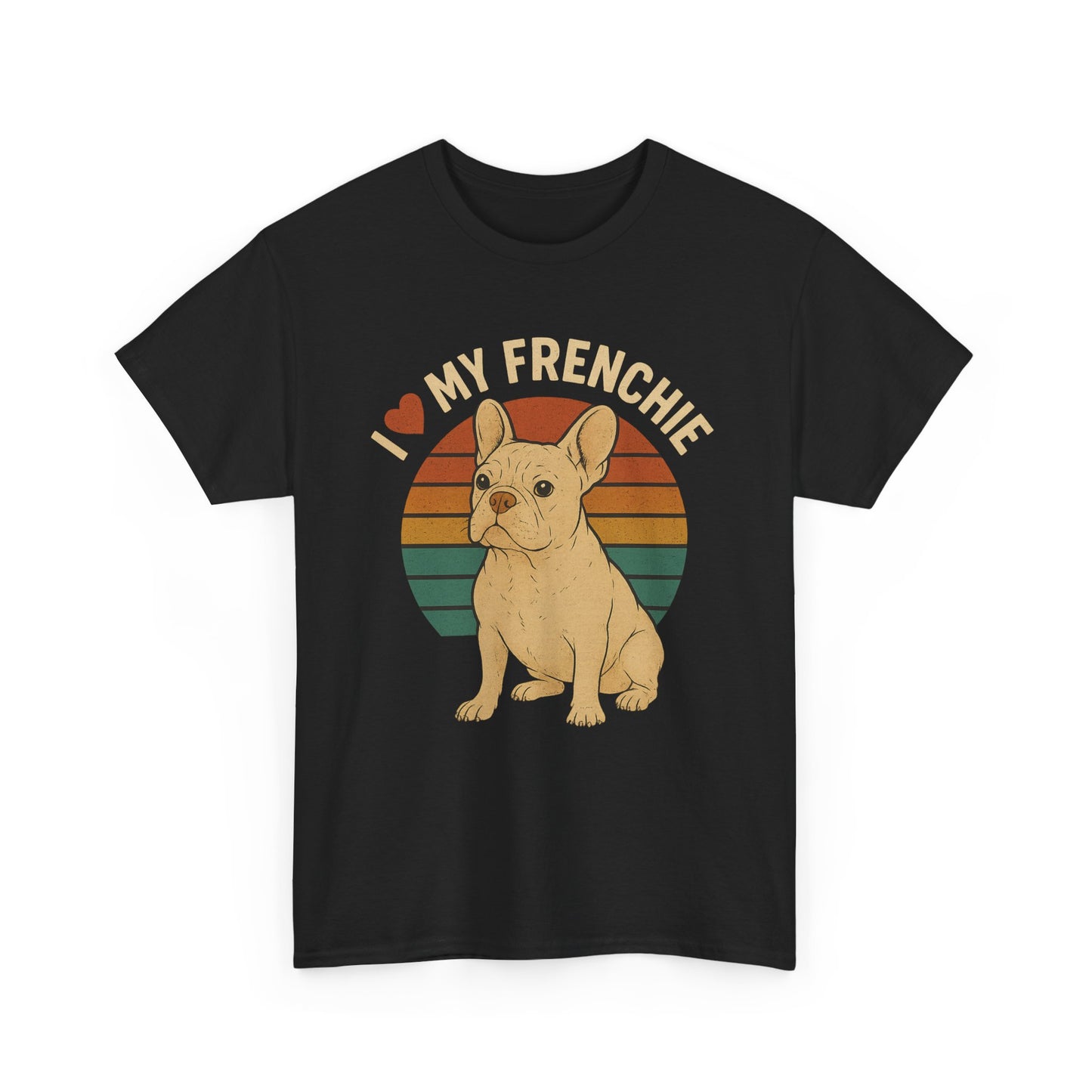 I Love My Frenchie T-Shirt | Retro Cream French Bulldog Tee | Cute Dog Mom Gift | Vintage Frenchie Lover Shirt | Soft Unisex Graphic Top